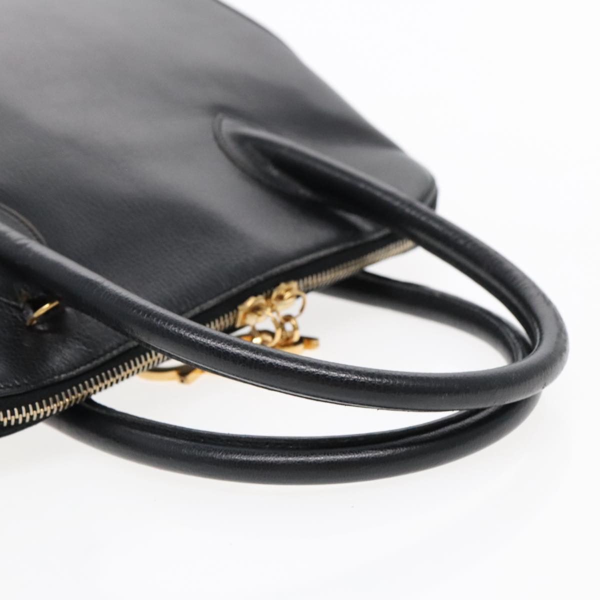 Salvatore Ferragamo Gancini Black Leather Handbag (Pre-Owned) Size ONE SIZE - 5 Thumbnail