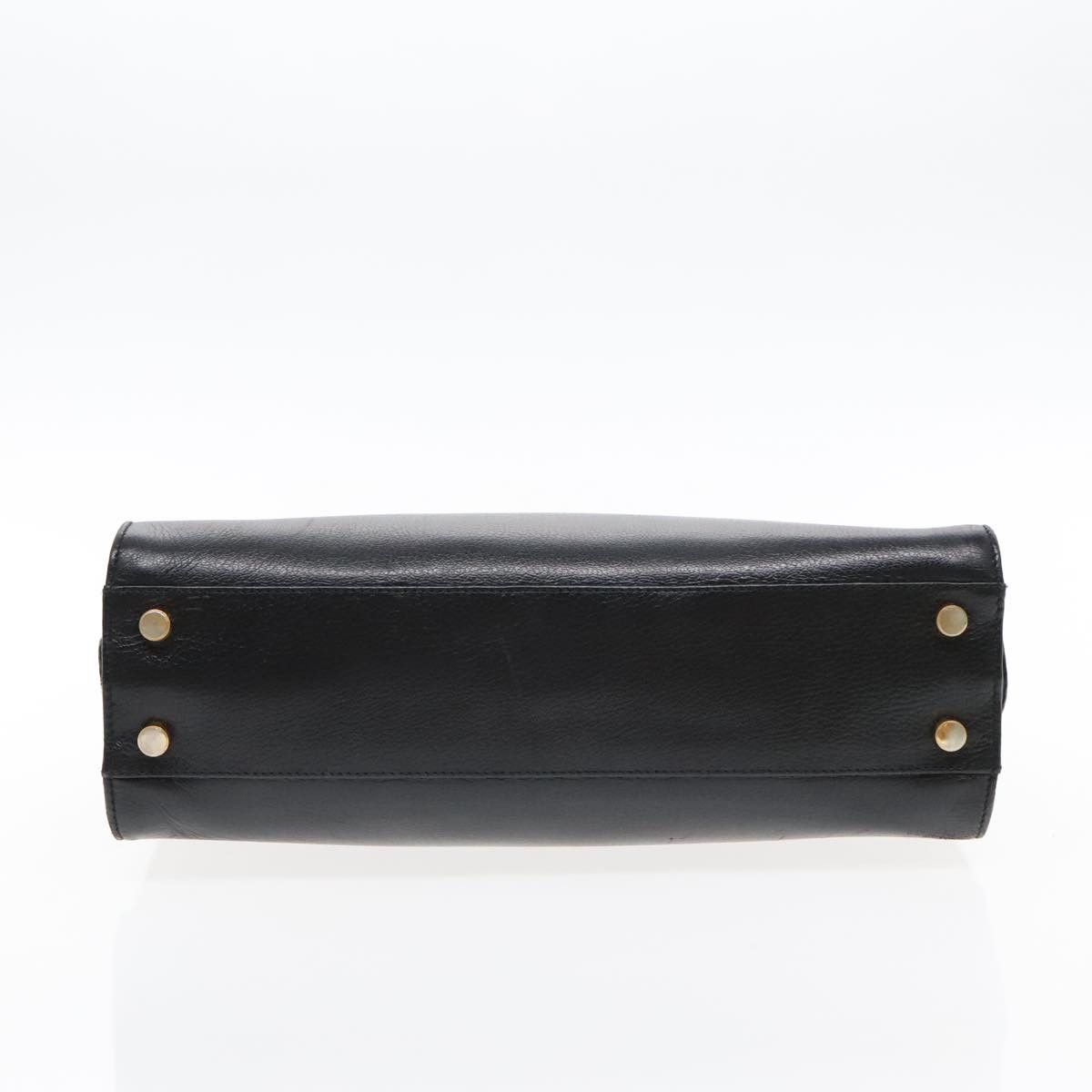Salvatore Ferragamo Gancini Black Leather Handbag (Pre-Owned) Size ONE SIZE - 18 Thumbnail