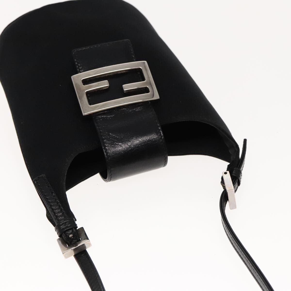 Fendi Mini Baguette Black Synthetic Shoulder Bag (Pre-Owned) Size ONE SIZE - 18 Thumbnail