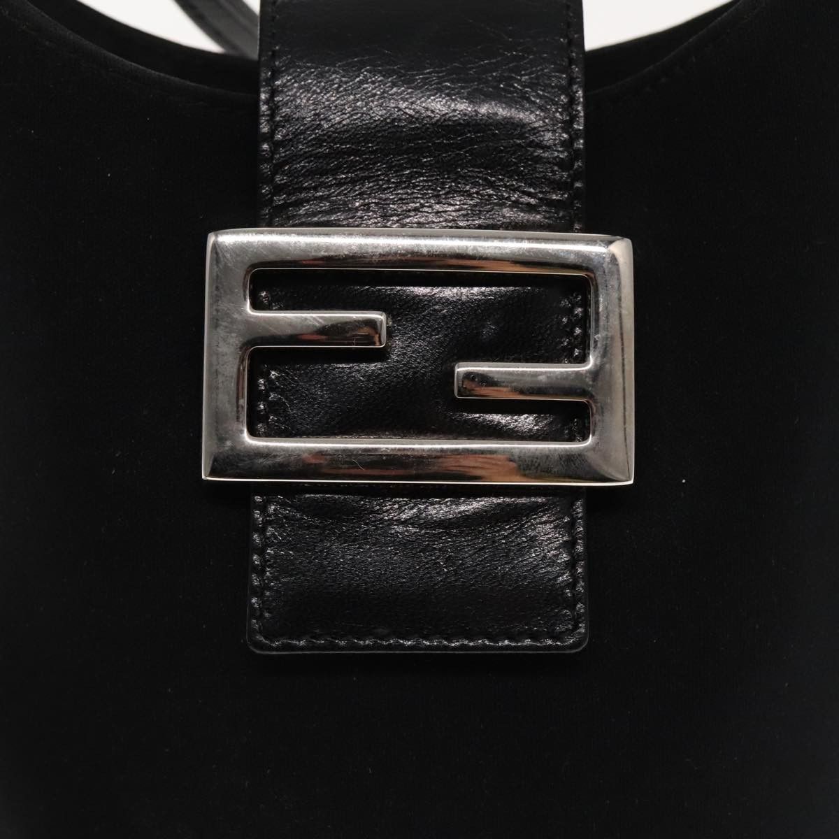 Fendi Mini Baguette Black Synthetic Shoulder Bag (Pre-Owned) Size ONE SIZE - 12 Thumbnail