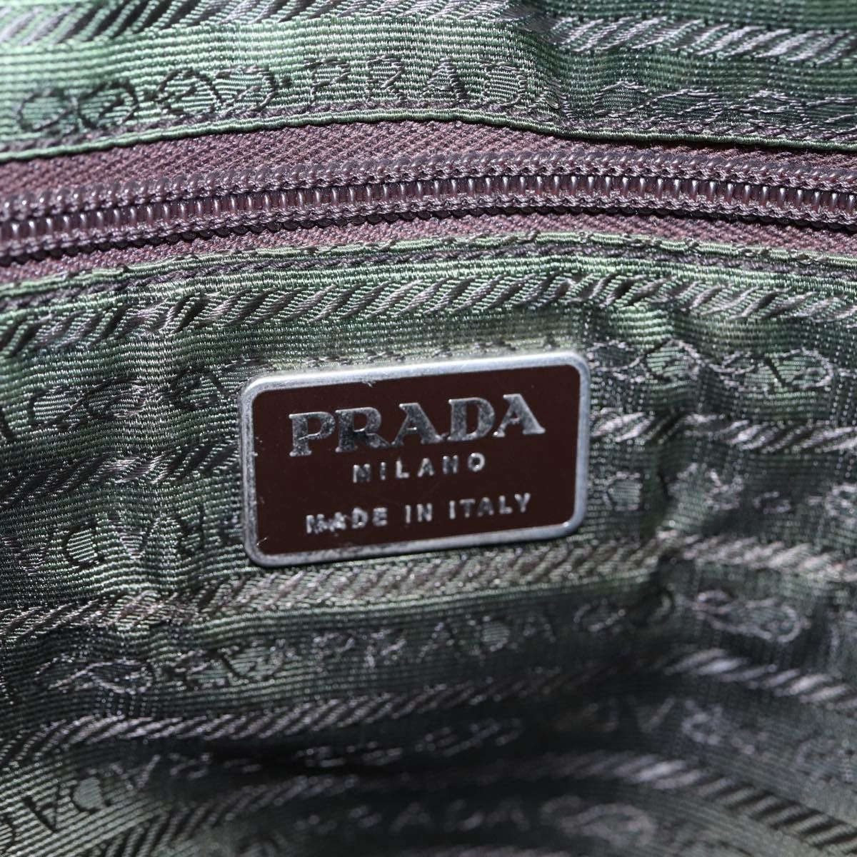 Prada Tessuto Khaki Synthetic Handbag (Pre-Owned) Size ONE SIZE - 9 Thumbnail
