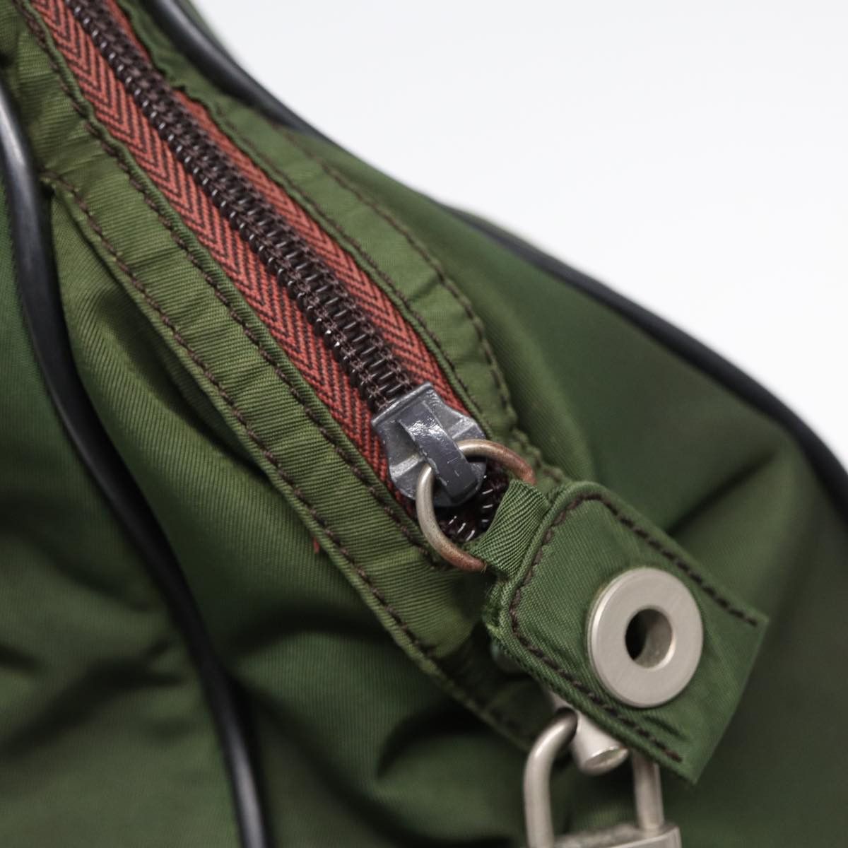 Prada Tessuto Khaki Synthetic Handbag (Pre-Owned) Size ONE SIZE - 12 Thumbnail