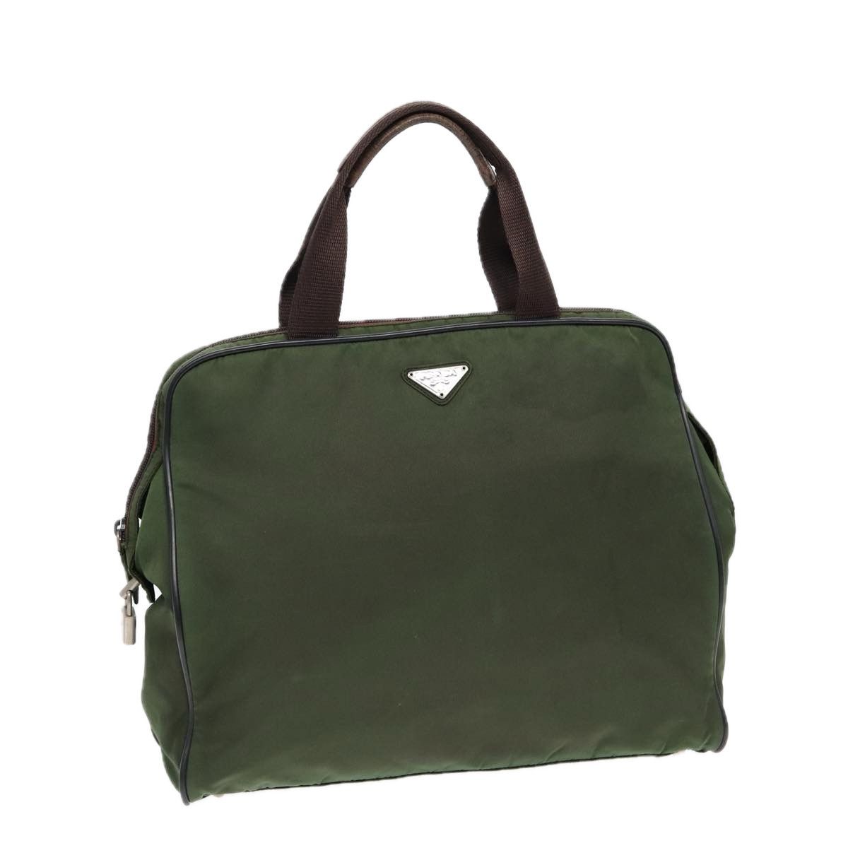Prada Tessuto Khaki Synthetic Handbag (Pre-Owned) Size ONE SIZE - 13 Thumbnail