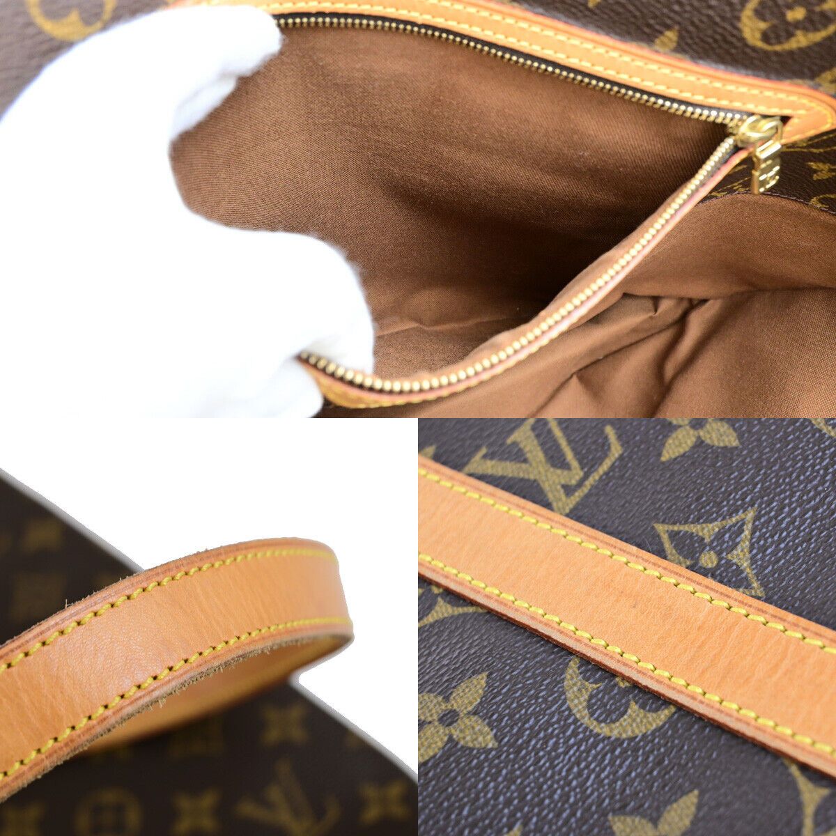 Louis Vuitton Shopping Brown Canvas Shoulder Bag (Pre-Owned) Size ONE SIZE - 9 Thumbnail