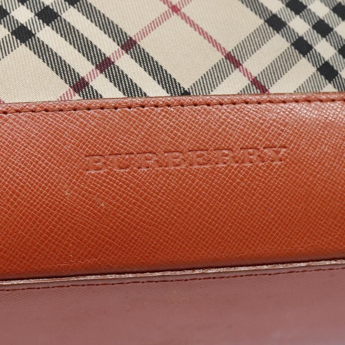 Burberry Nova Check Orange Canvas Shoulder Bag (Pre-Owned) Size ONE SIZE - 20 Thumbnail