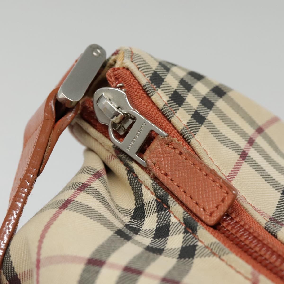 Burberry Nova Check Orange Canvas Shoulder Bag (Pre-Owned) Size ONE SIZE - 13 Thumbnail