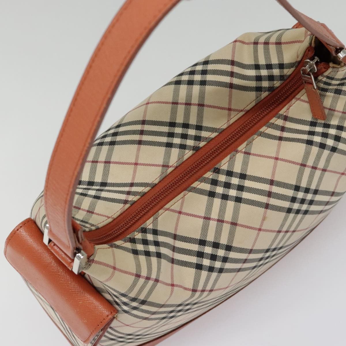 Burberry Nova Check Orange Canvas Shoulder Bag (Pre-Owned) Size ONE SIZE - 17 Thumbnail