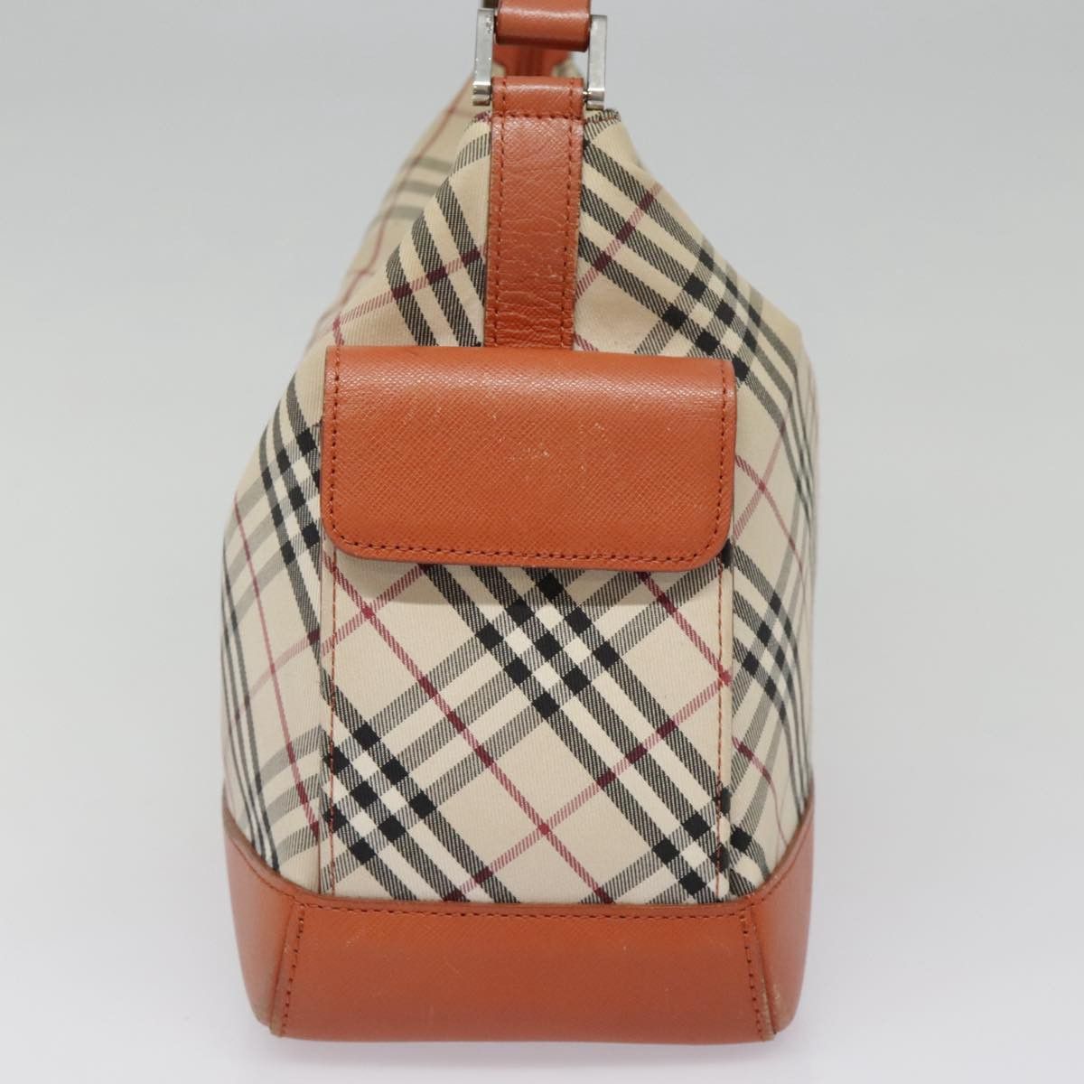Burberry Nova Check Orange Canvas Shoulder Bag (Pre-Owned) Size ONE SIZE - 4 Thumbnail
