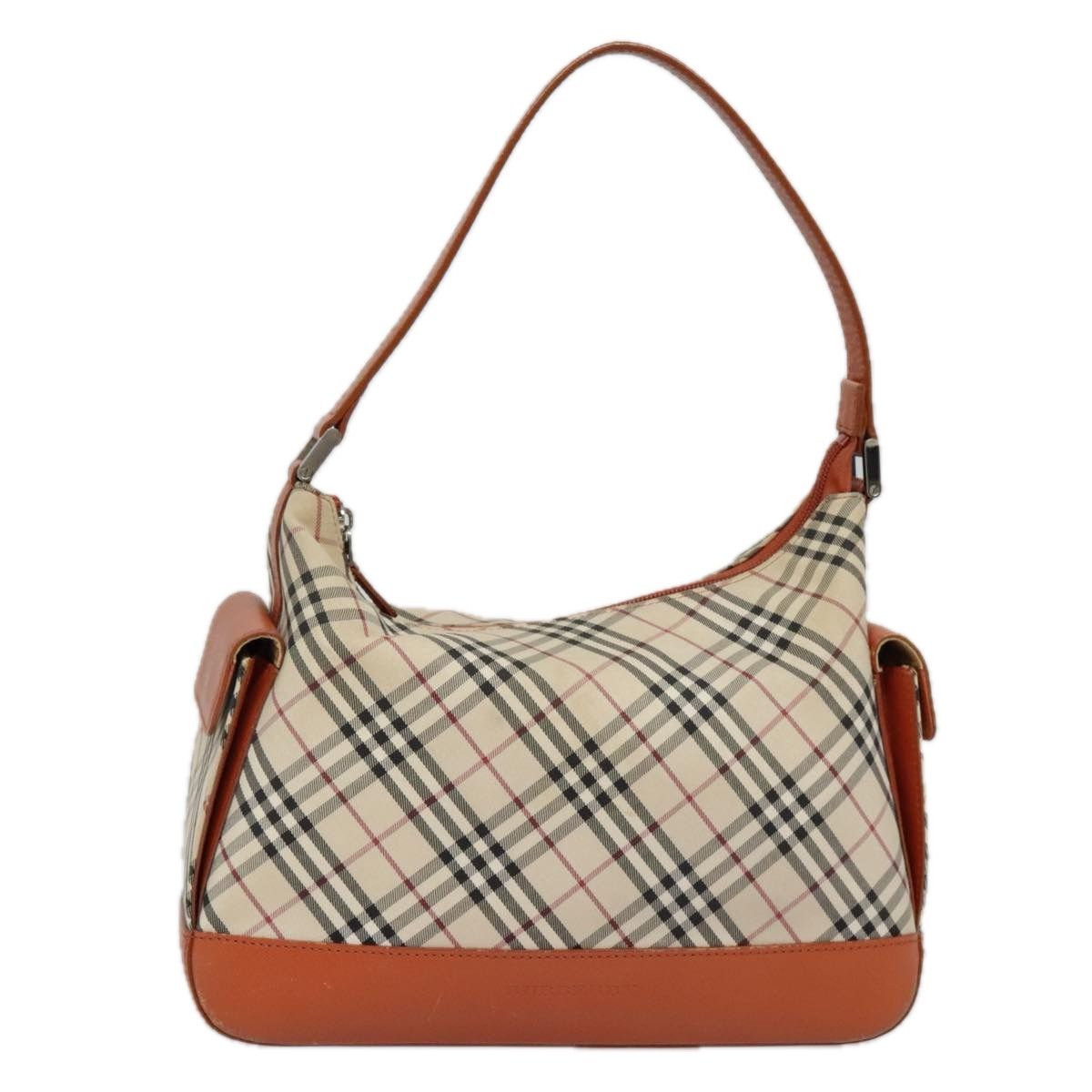 Burberry Nova Check Orange Canvas Shoulder Bag (Pre-Owned) Size ONE SIZE - 18 Thumbnail