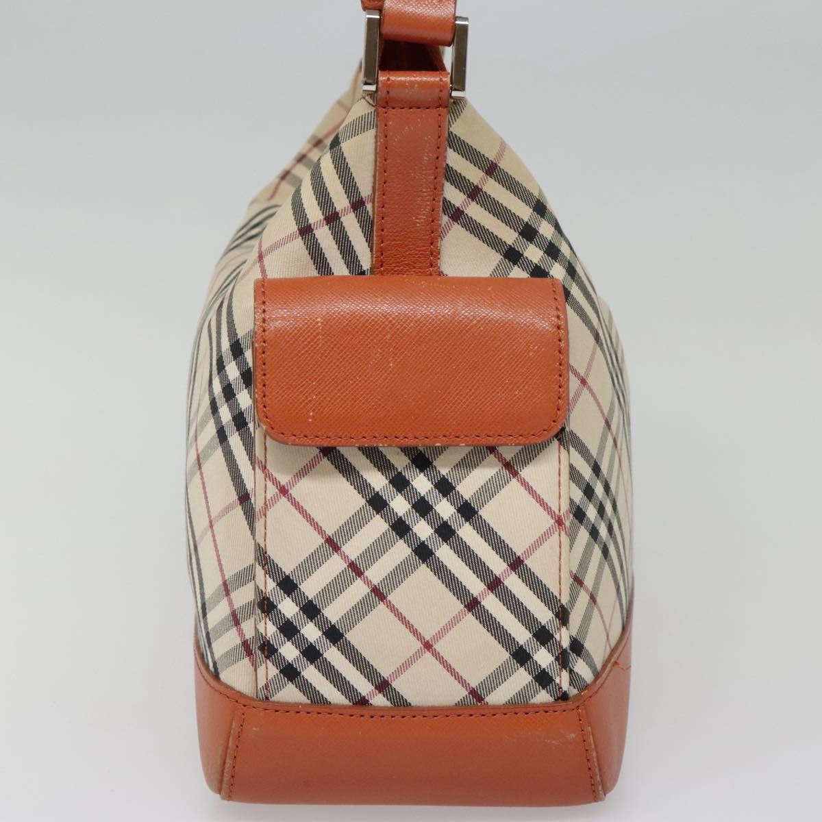 Burberry Nova Check Orange Canvas Shoulder Bag (Pre-Owned) Size ONE SIZE - 3 Thumbnail