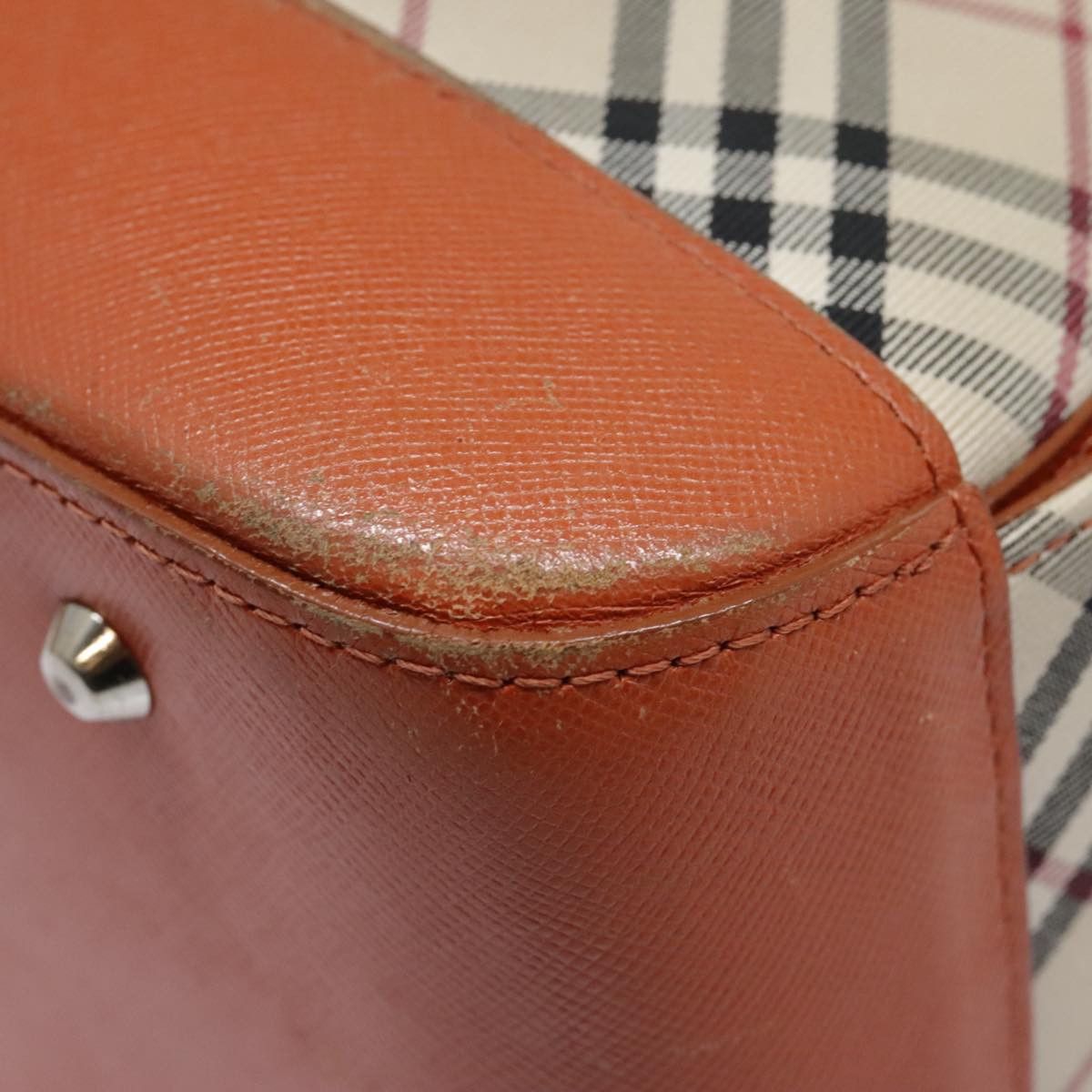 Burberry Nova Check Orange Canvas Shoulder Bag (Pre-Owned) Size ONE SIZE - 7 Thumbnail