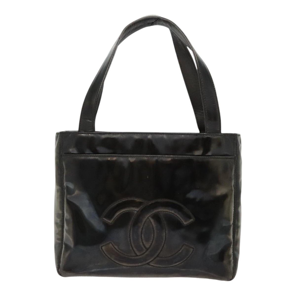 Chanel Coco Mark Black Patent Leather Tote Bag (Pre-Owned) Size ONE SIZE - 2 Thumbnail