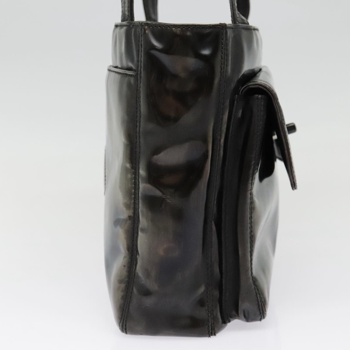 Chanel Coco Mark Black Patent Leather Tote Bag (Pre-Owned) Size ONE SIZE - 15 Thumbnail