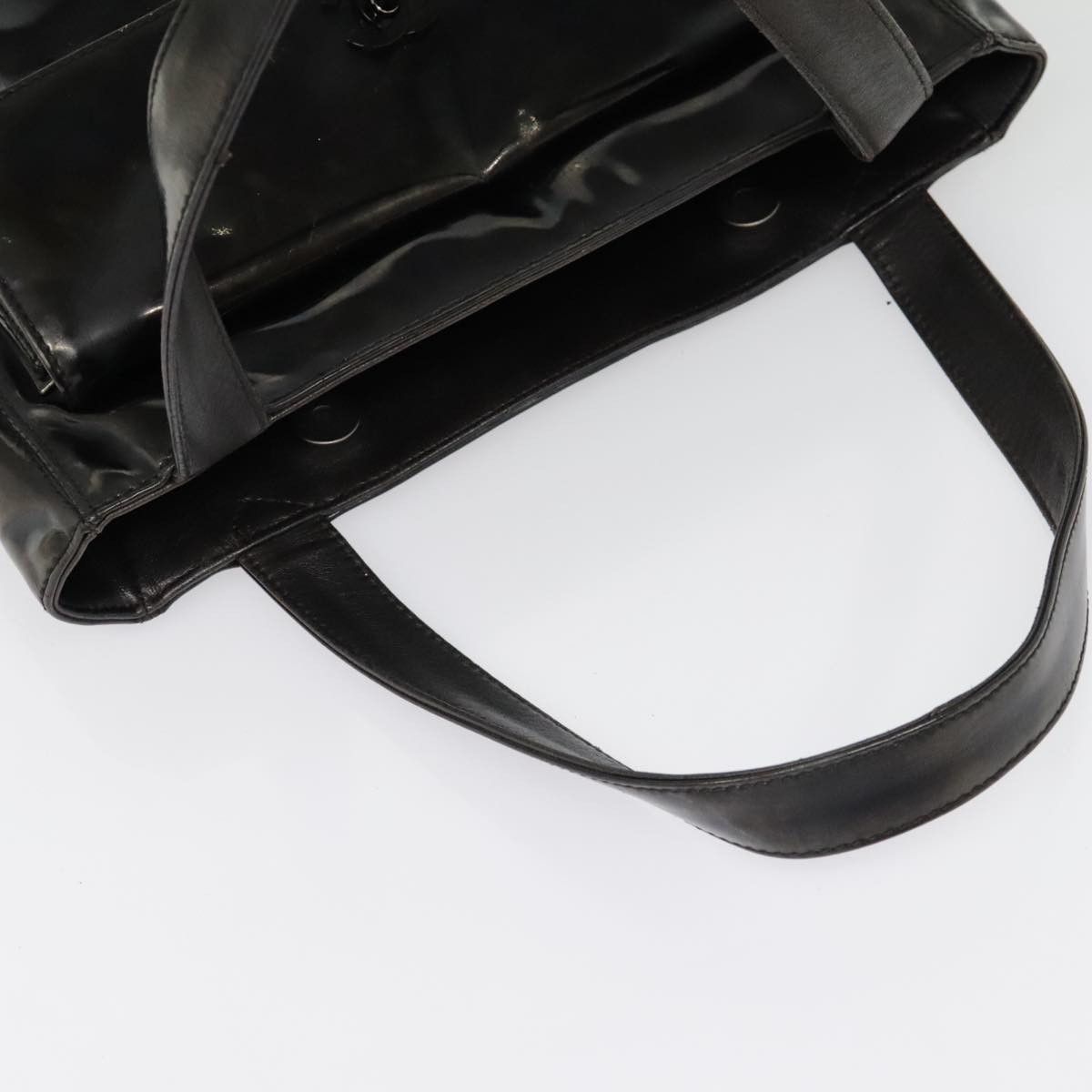 Chanel Coco Mark Black Patent Leather Tote Bag (Pre-Owned) Size ONE SIZE - 16 Thumbnail