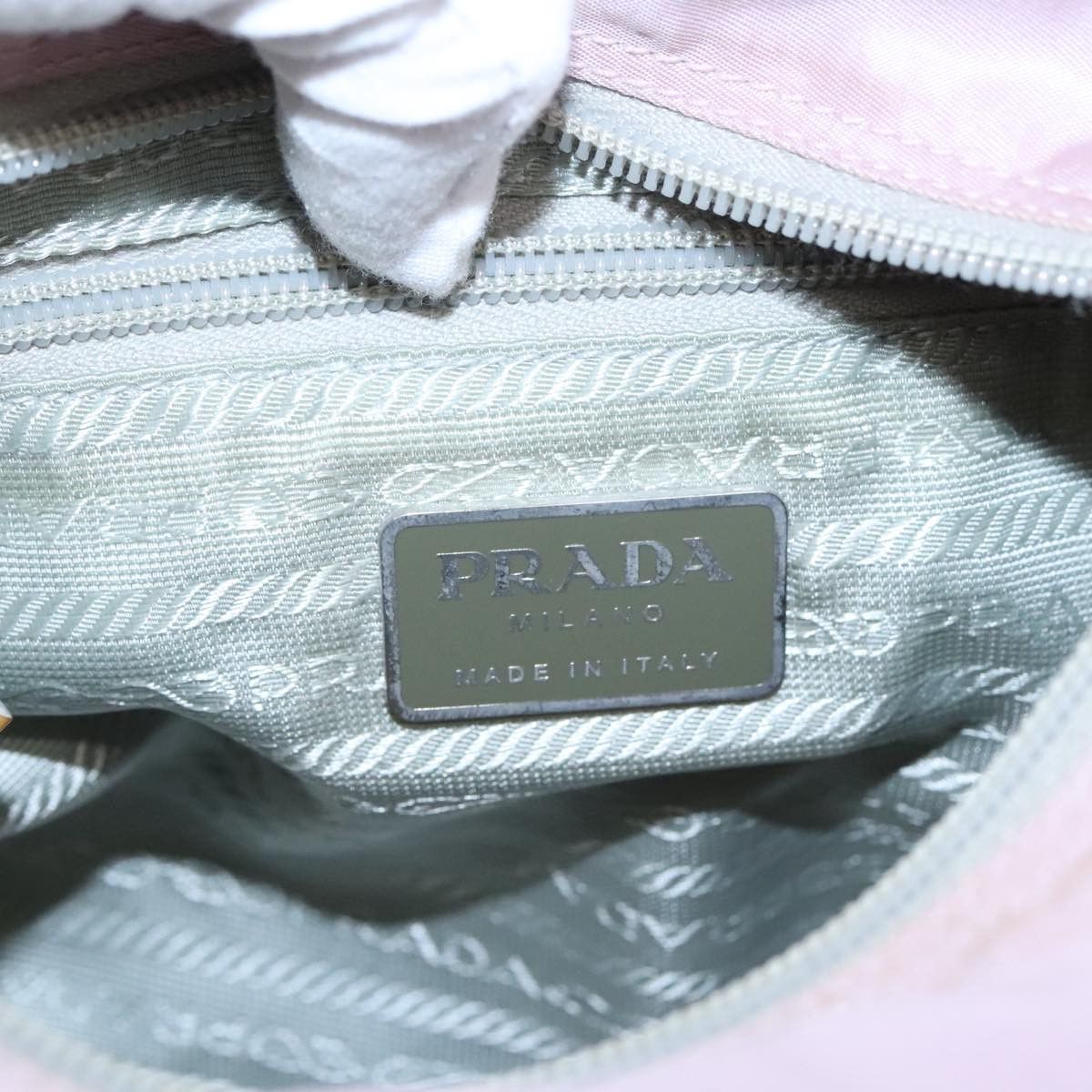Prada Tessuto Pink Synthetic Shoulder Bag (Pre-Owned) Size ONE SIZE - 16 Thumbnail
