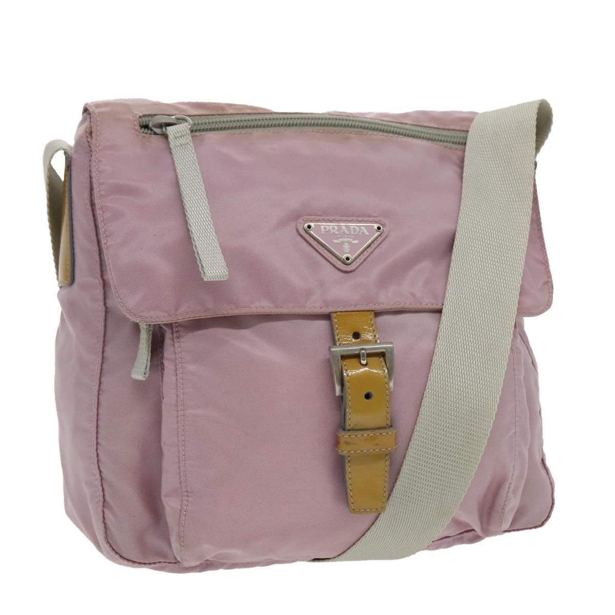 Prada Tessuto Pink Synthetic Shoulder Bag (Pre-Owned) Size ONE SIZE - 5 Thumbnail