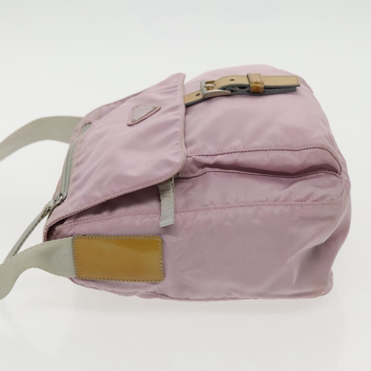 Prada Tessuto Pink Synthetic Shoulder Bag (Pre-Owned) Size ONE SIZE - 4 Thumbnail