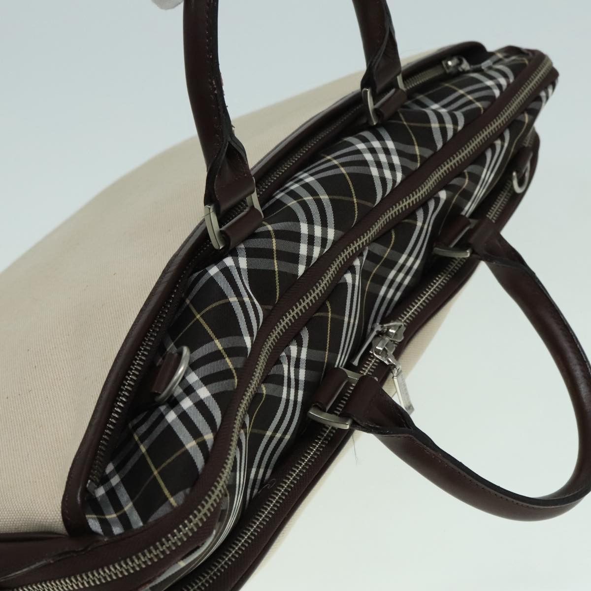 Burberry Nova Check Beige Canvas Handbag (Pre-Owned) Size ONE SIZE - 17 Thumbnail