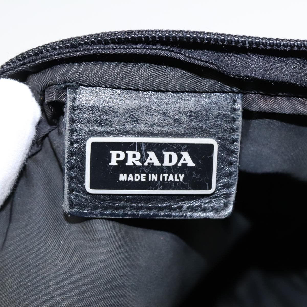 Prada Re-Nylon Black Canvas Shoulder Bag (Pre-Owned) Size ONE SIZE - 14 Thumbnail