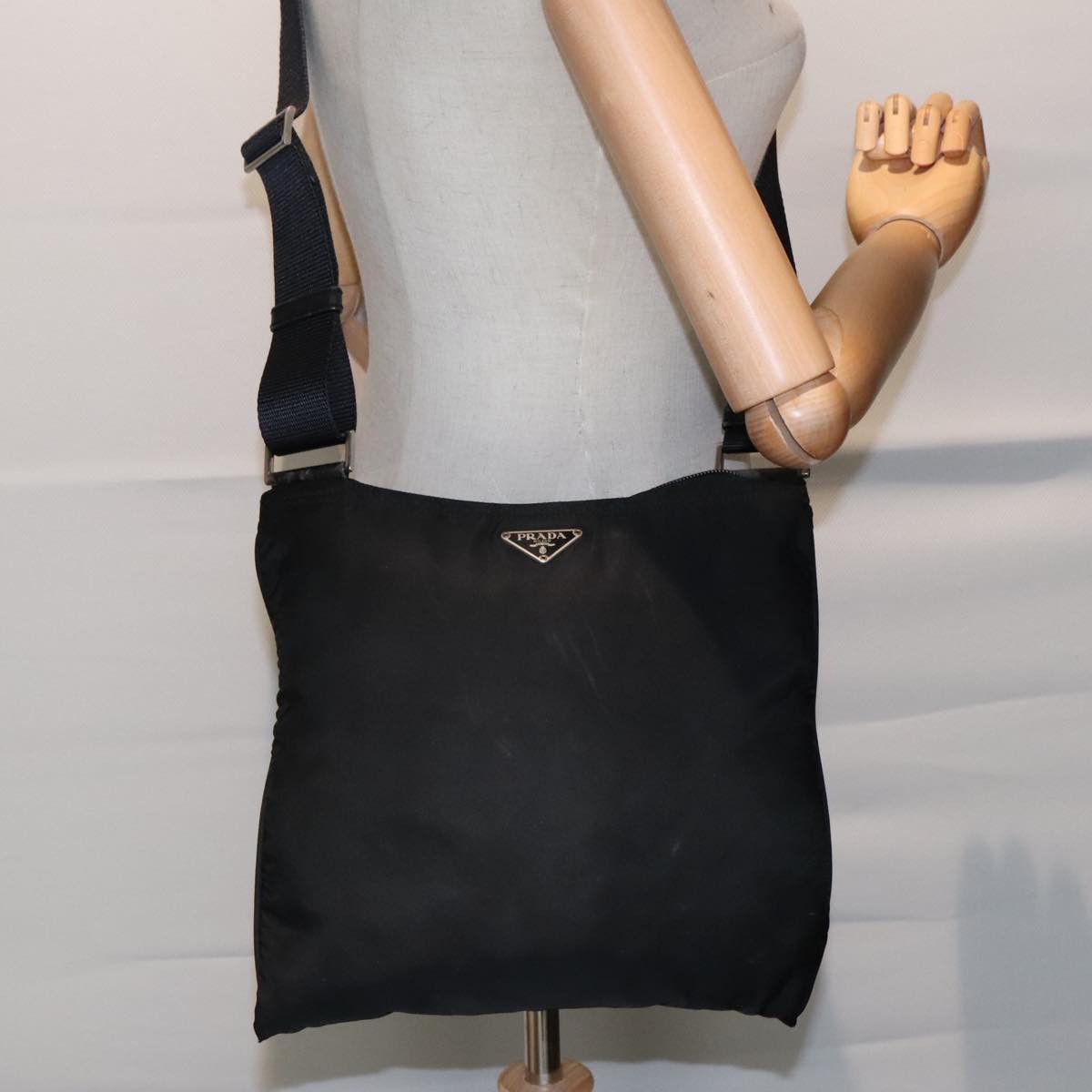 Prada Re-Nylon Black Canvas Shoulder Bag (Pre-Owned) Size ONE SIZE - 16 Thumbnail