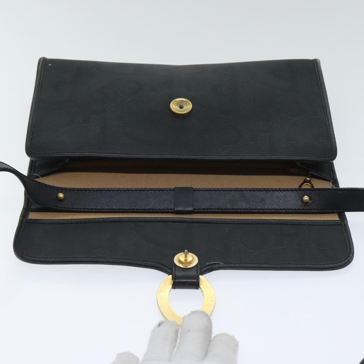 Dior Trotter Black Canvas Shoulder Bag (Pre-Owned) Size ONE SIZE - 14 Thumbnail