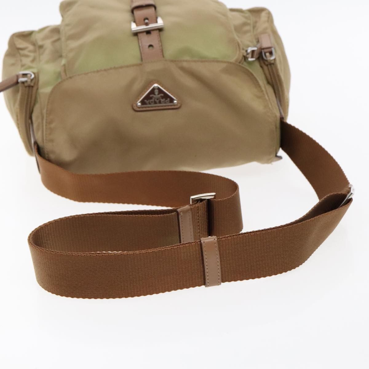 Prada Tessuto Khaki Canvas Shoulder Bag (Pre-Owned) Size ONE SIZE - 5 Thumbnail
