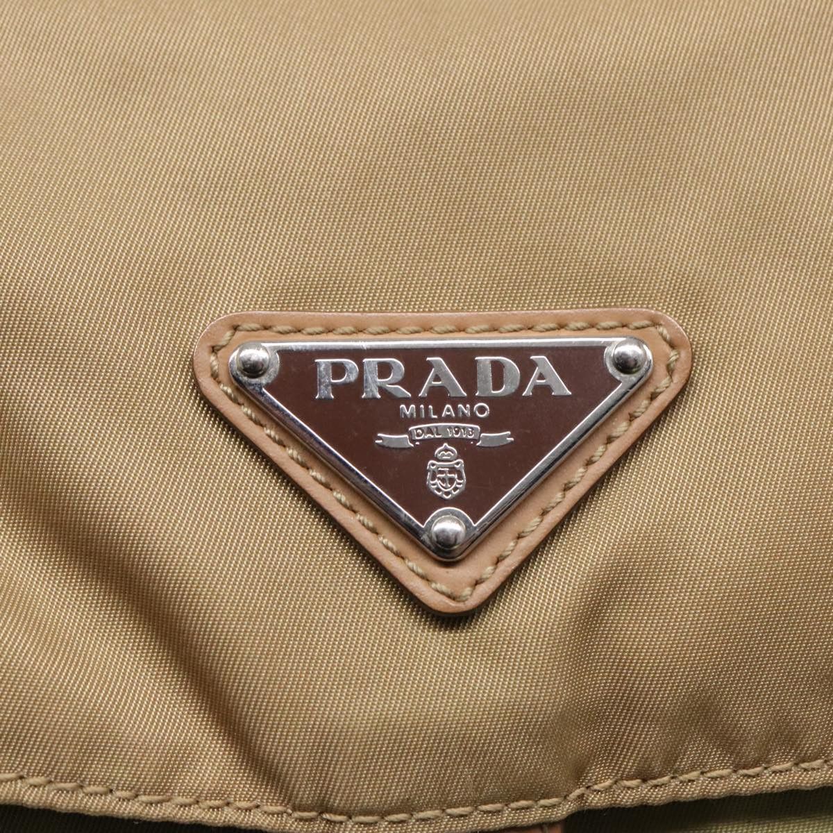 Prada Tessuto Khaki Canvas Shoulder Bag (Pre-Owned) Size ONE SIZE - 16 Thumbnail