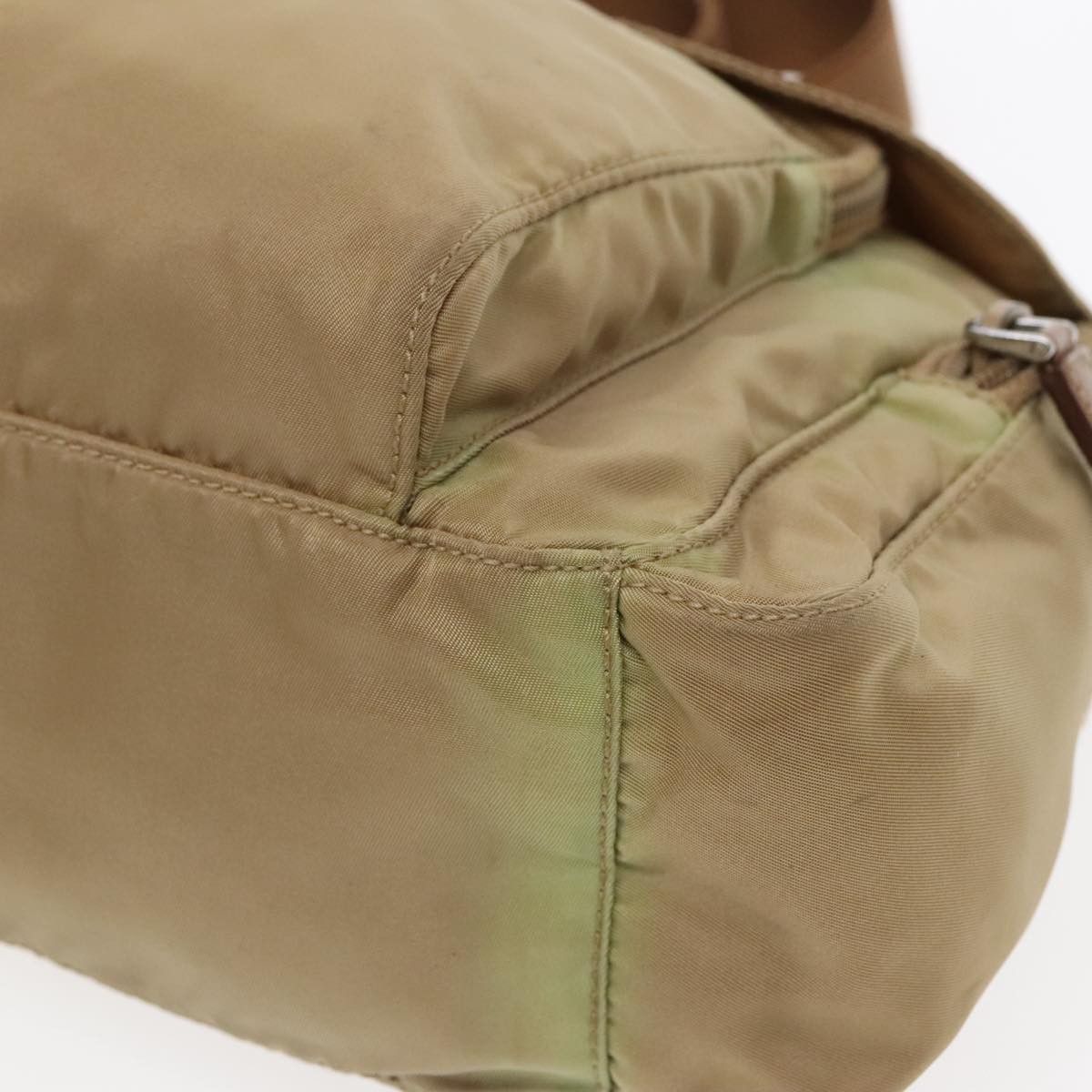 Prada Tessuto Khaki Canvas Shoulder Bag (Pre-Owned) Size ONE SIZE - 6 Thumbnail