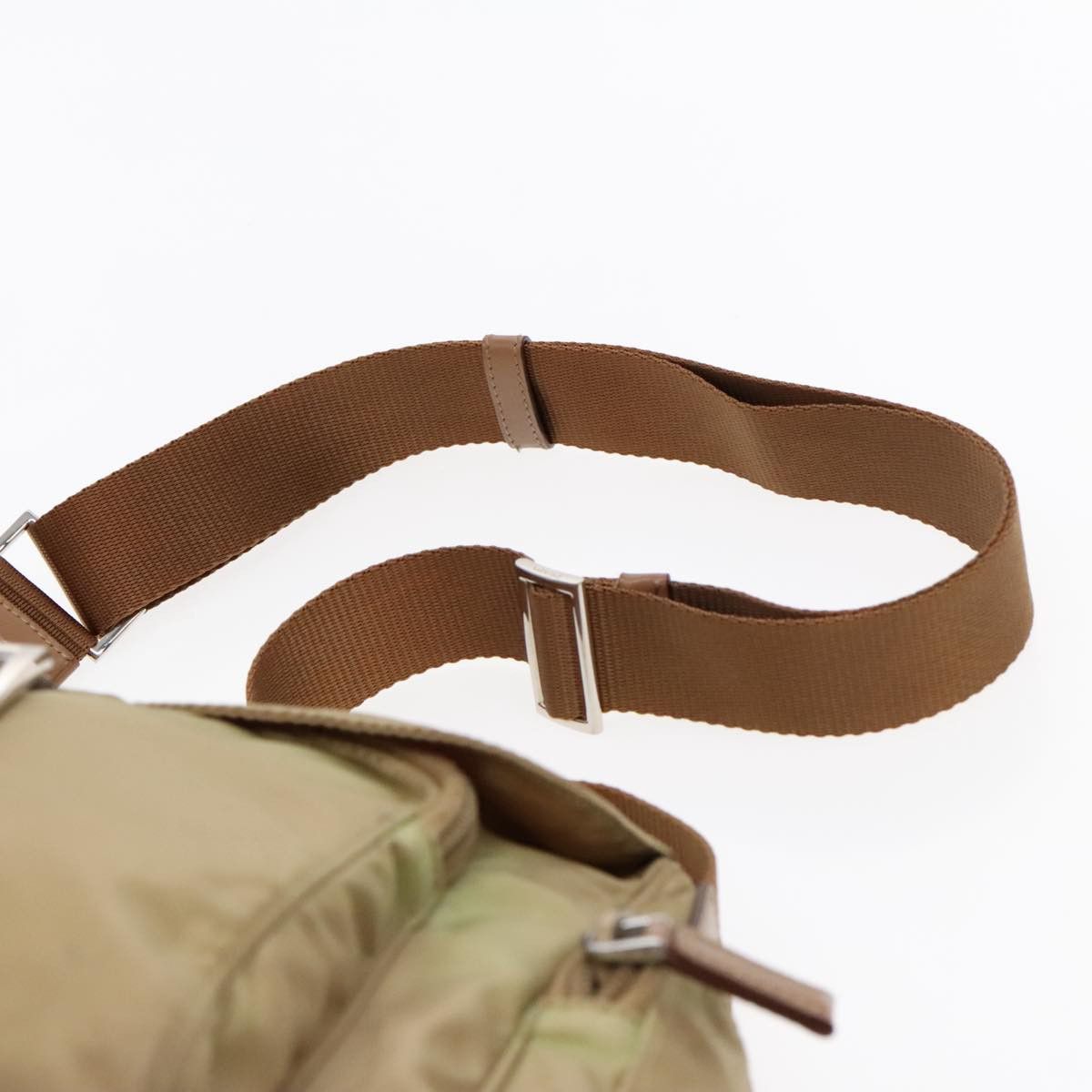 Prada Tessuto Khaki Canvas Shoulder Bag (Pre-Owned) Size ONE SIZE - 10 Thumbnail