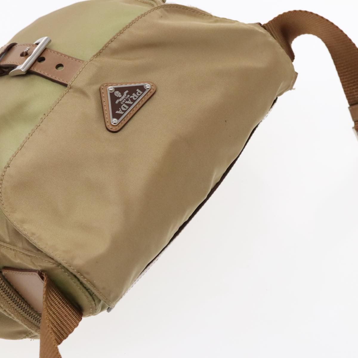 Prada Tessuto Khaki Canvas Shoulder Bag (Pre-Owned) Size ONE SIZE - 19 Thumbnail
