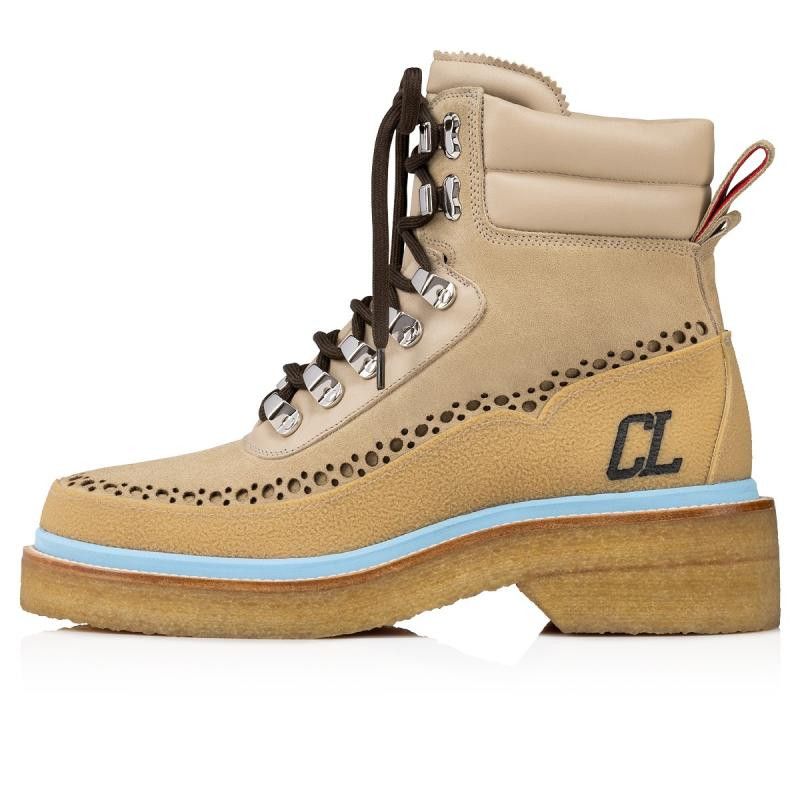 Christian Louboutin Wassengrat Ankle Boots in beige Size US 13 / EU 46 - 2 Thumbnail