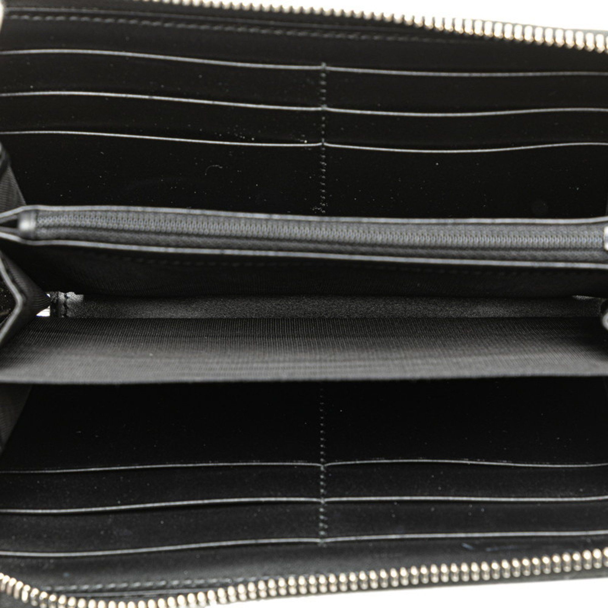 Gucci Gucci Guccissima Sherry Line Round Long Wallet 408831 Black Leather Men's GUCCI Size ONE SIZE - 4 Thumbnail
