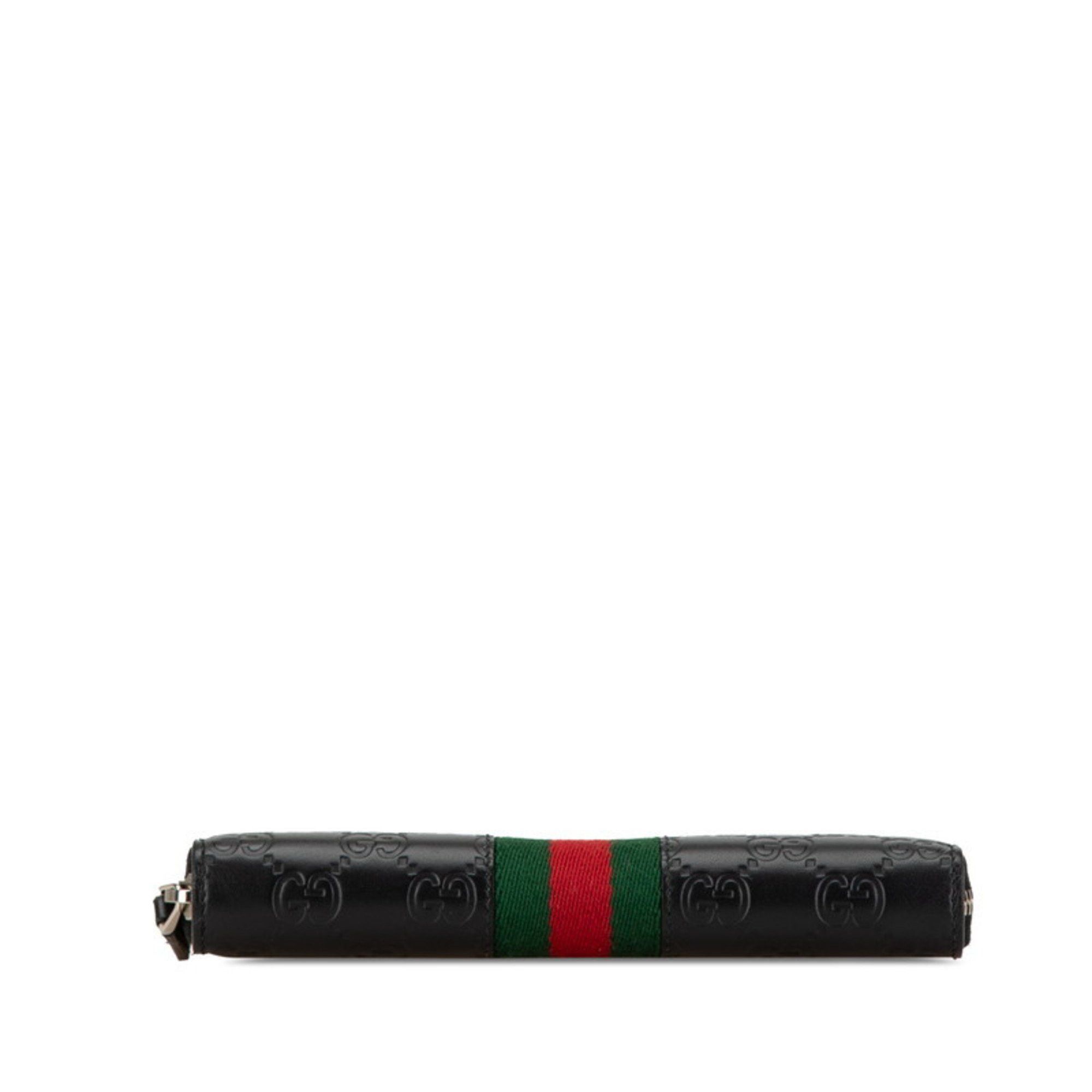 Gucci Gucci Guccissima Sherry Line Round Long Wallet 408831 Black Leather Men's GUCCI Size ONE SIZE - 3 Thumbnail