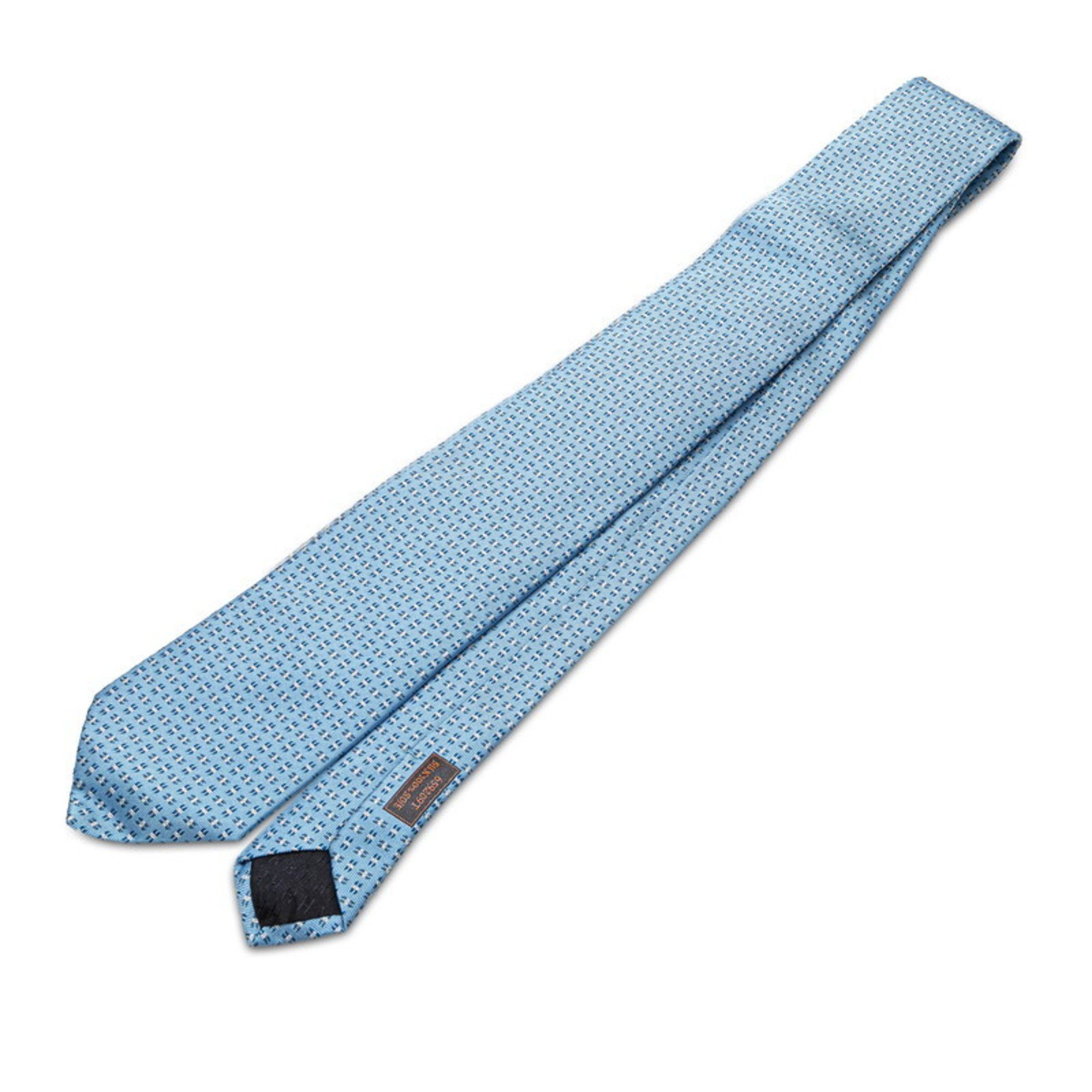 Hermes Hermes tie light blue white silk men's HERMES Size ONE SIZE - 2 Thumbnail