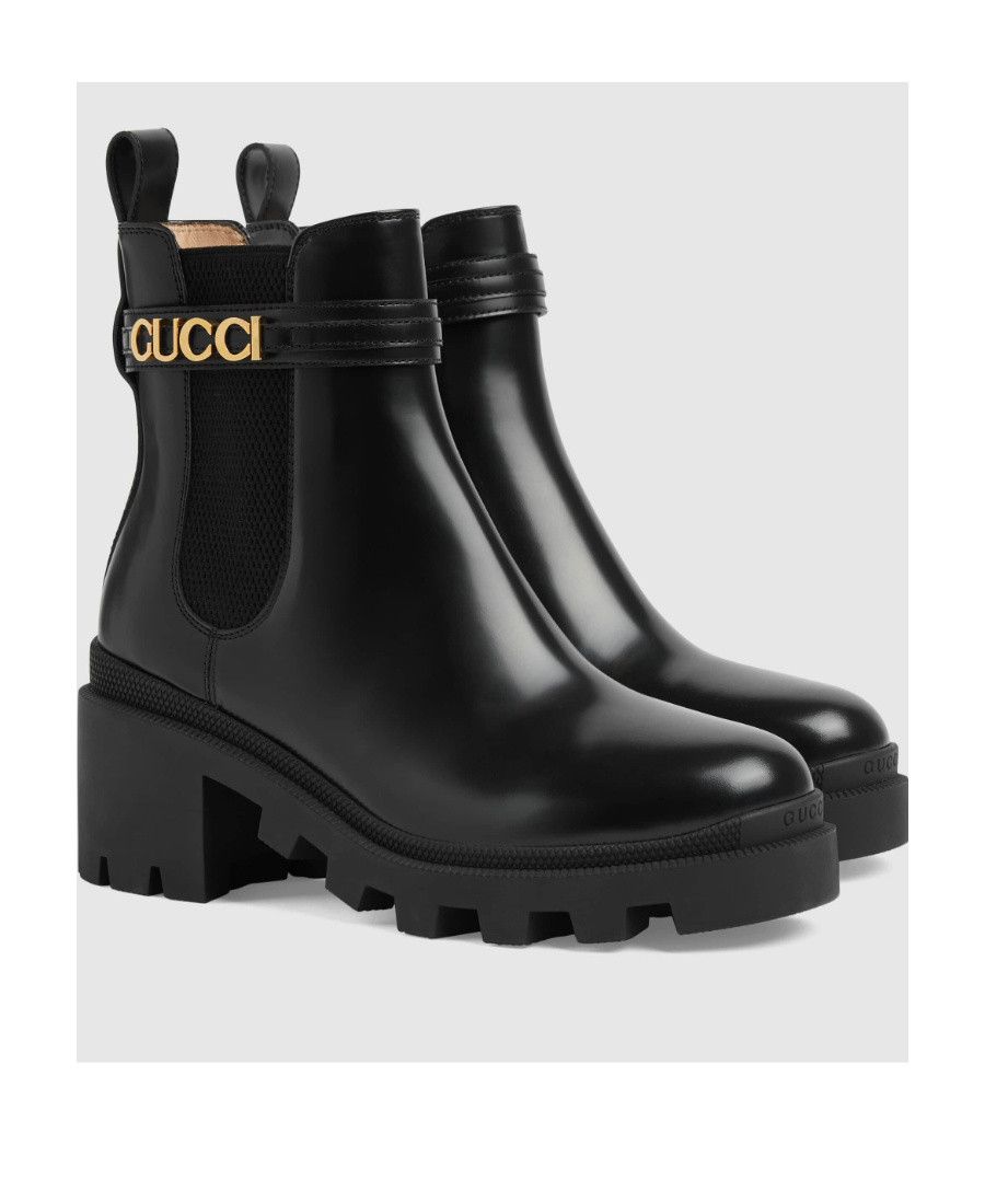 Gucci logo-lettering leather Chelsea boots Size US 12 / IT 42 - 2 Thumbnail