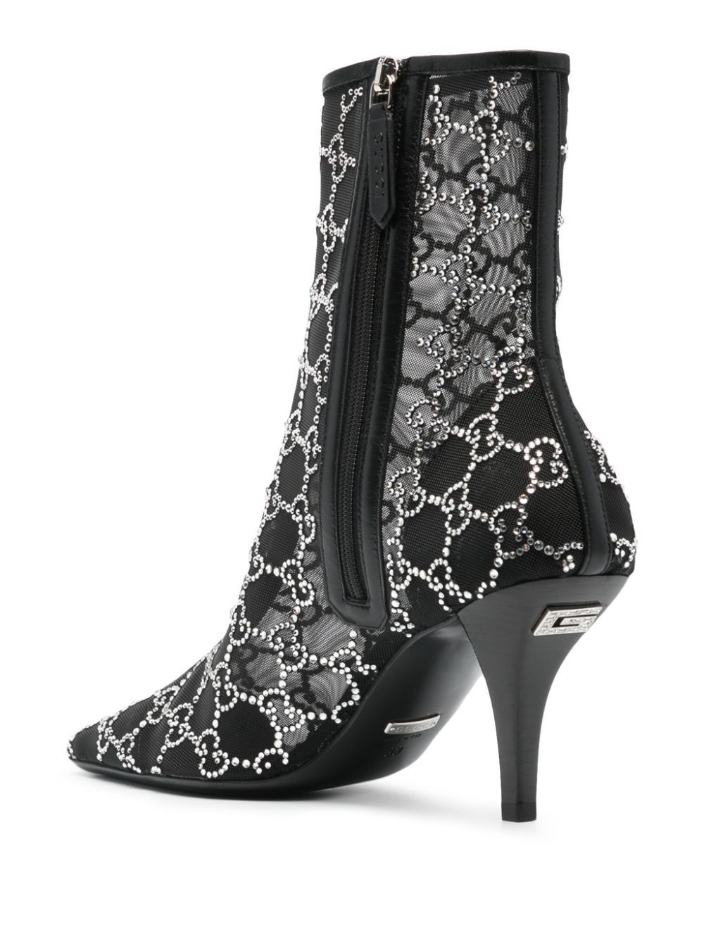 Gucci $3.8k VALUE 85mm GG-motif crystals ankle boots Size US 12 / IT 42 - 3 Thumbnail