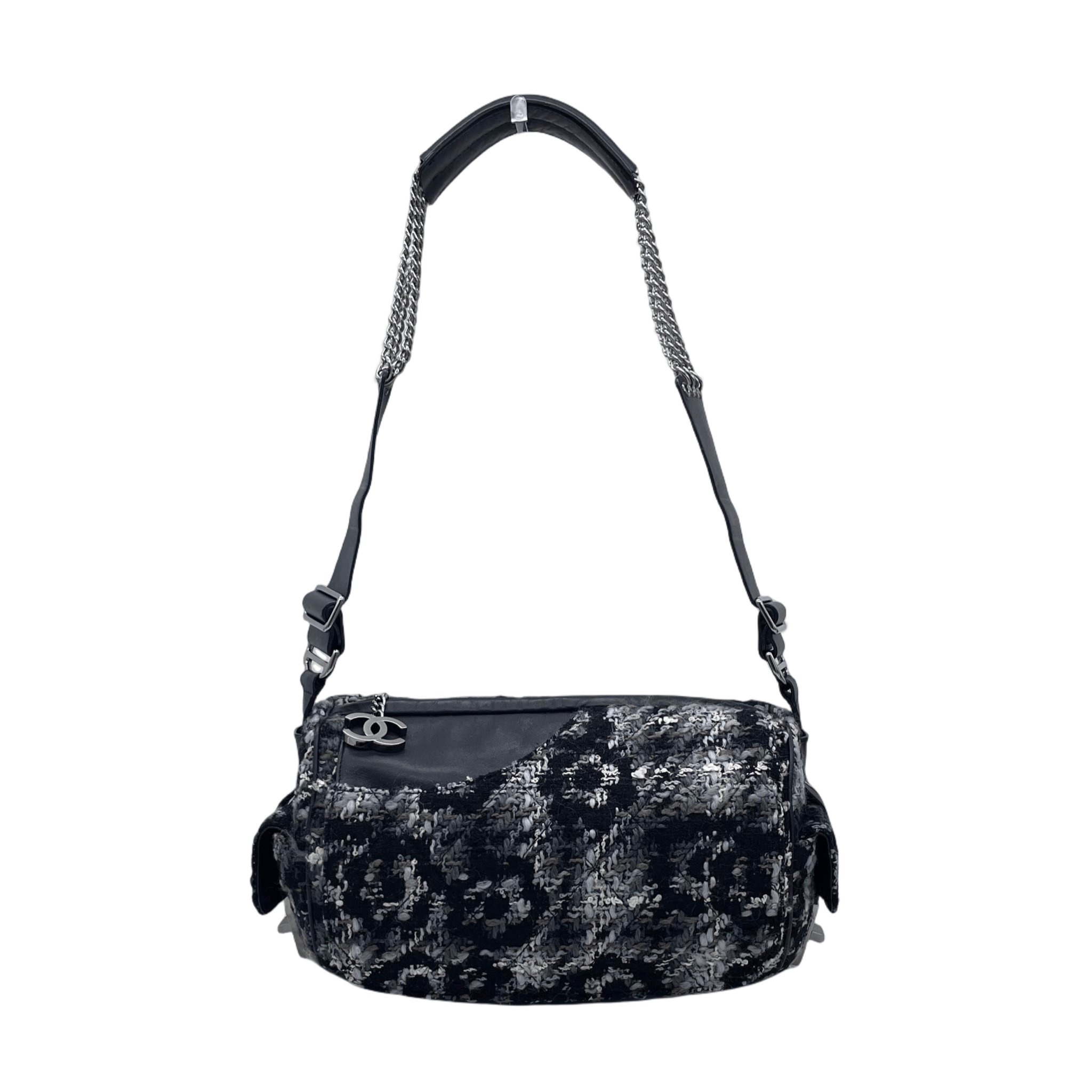 Chanel Chanel Camellia Tweed Coco Mark X 2.55 4-Chain Shoulder Bag Size ONE SIZE - 4 Thumbnail