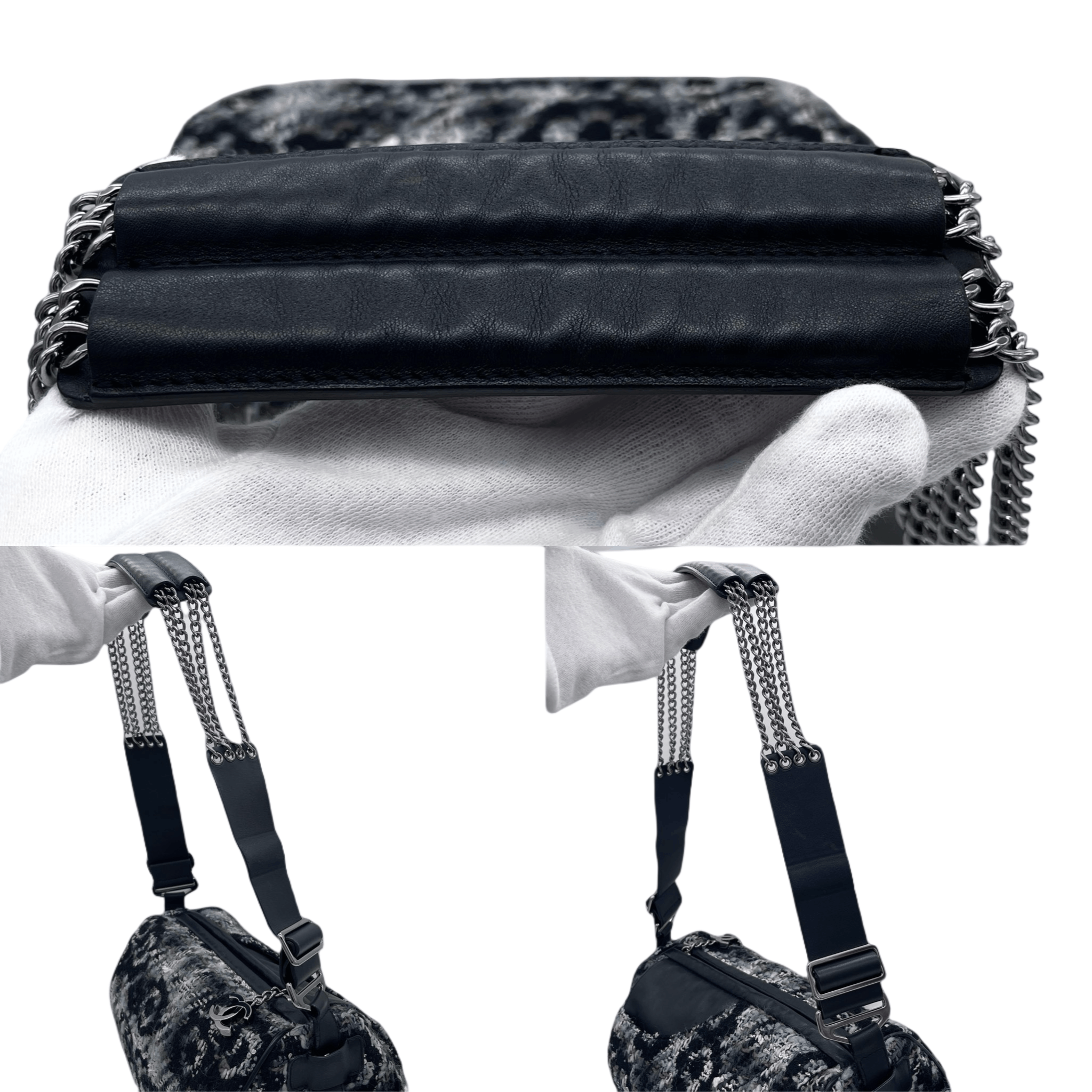 Chanel Chanel Camellia Tweed Coco Mark X 2.55 4-Chain Shoulder Bag Size ONE SIZE - 11 Thumbnail
