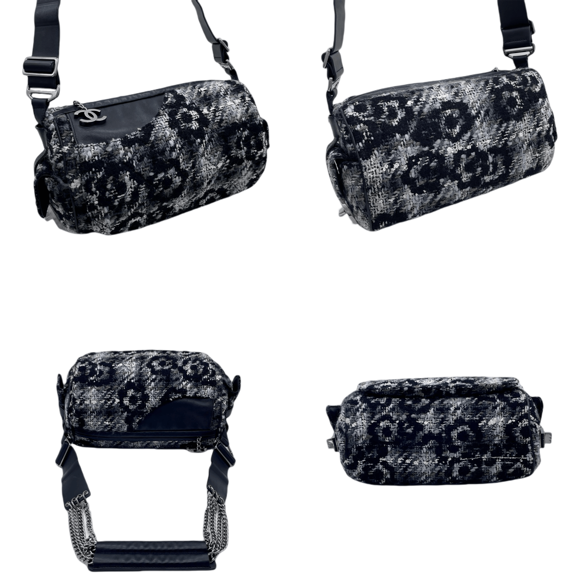 Chanel Chanel Camellia Tweed Coco Mark X 2.55 4-Chain Shoulder Bag Size ONE SIZE - 10 Thumbnail