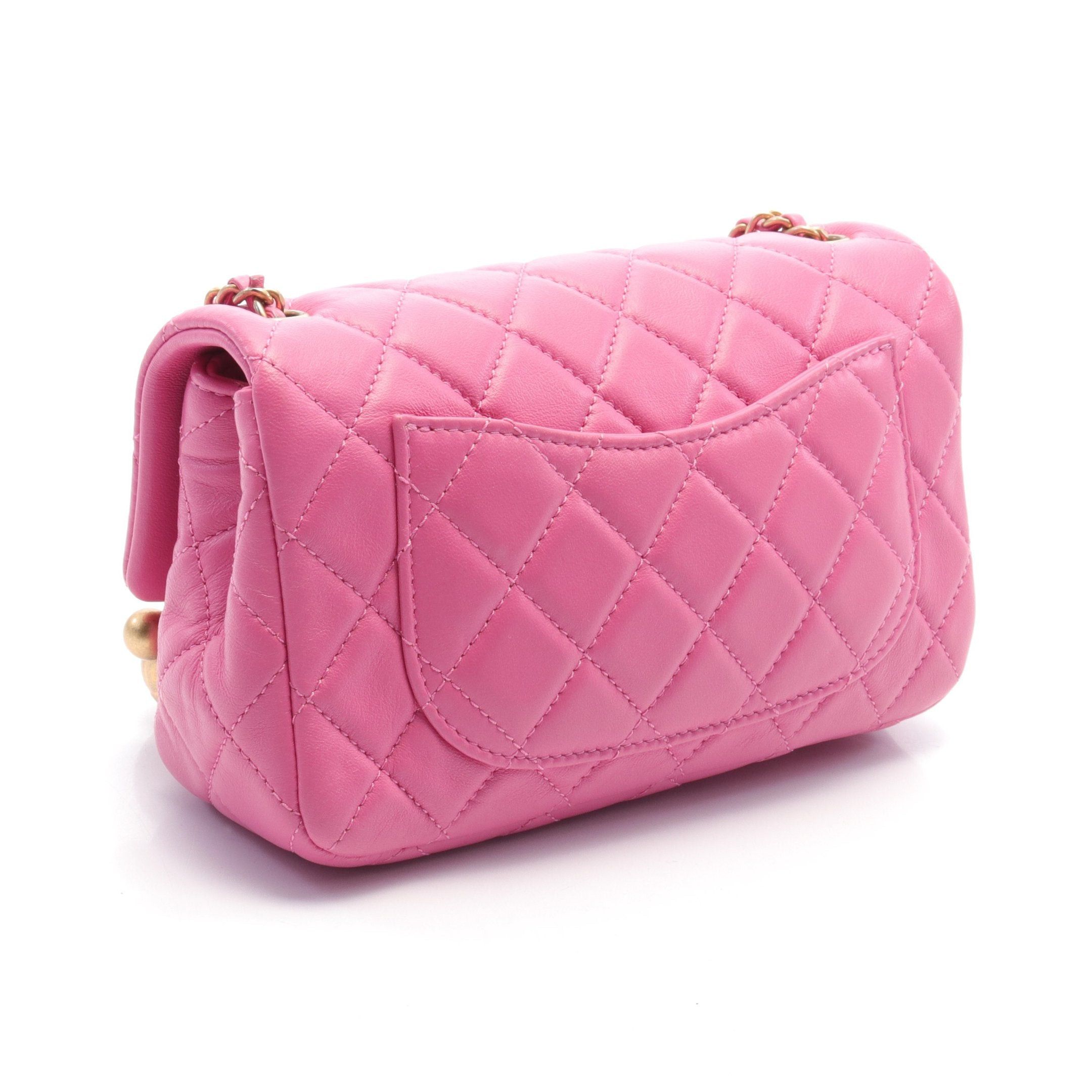 Chanel Chanel Matelasse Mini Flap Bag Chain Shoulder Leather Pink Gold Hardware Size ONE SIZE - 2 Thumbnail