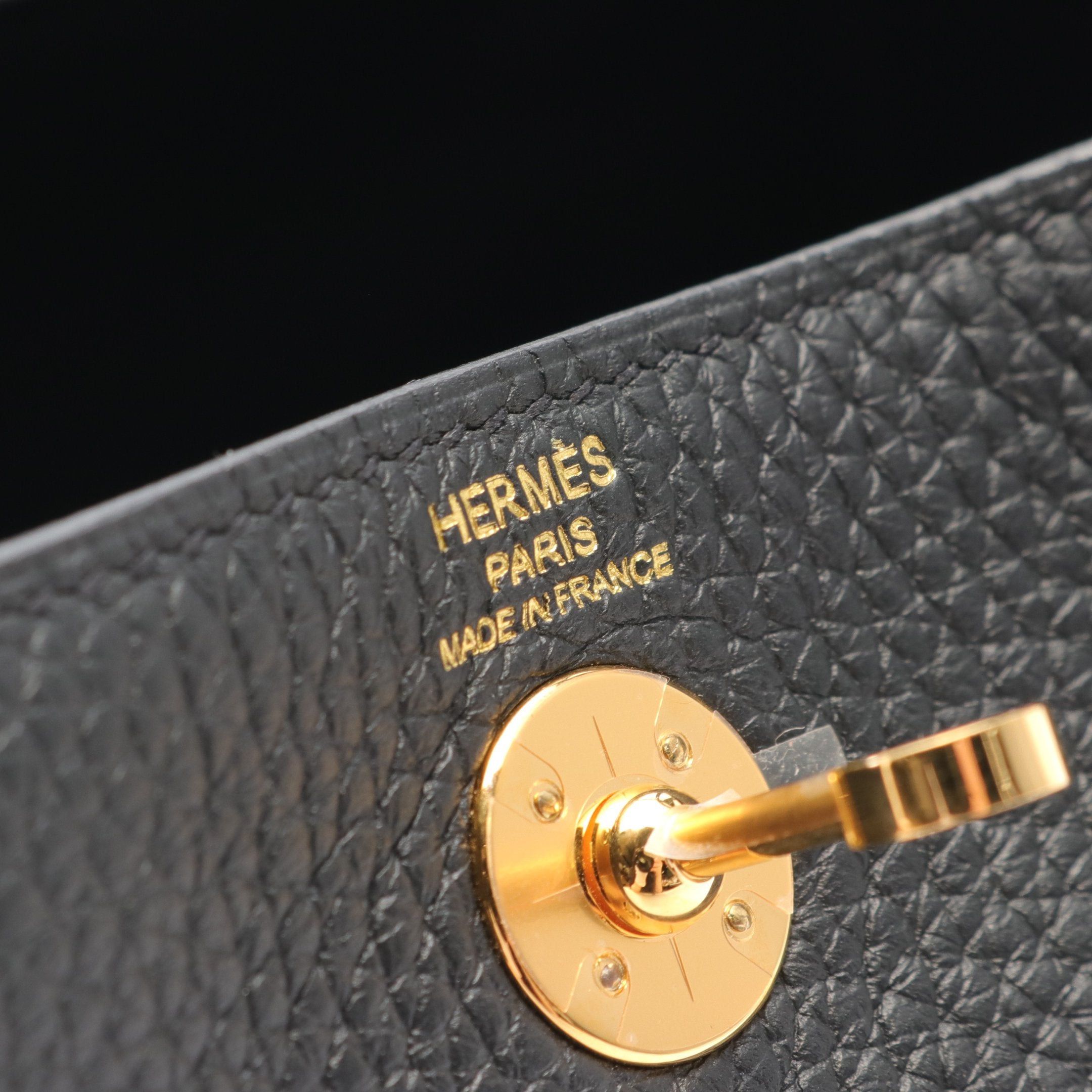 Hermes Hermes Lindy Mini Shoulder Bag Clemence Leather Black Gold Hardware U Stamp Size ONE SIZE - 4 Thumbnail