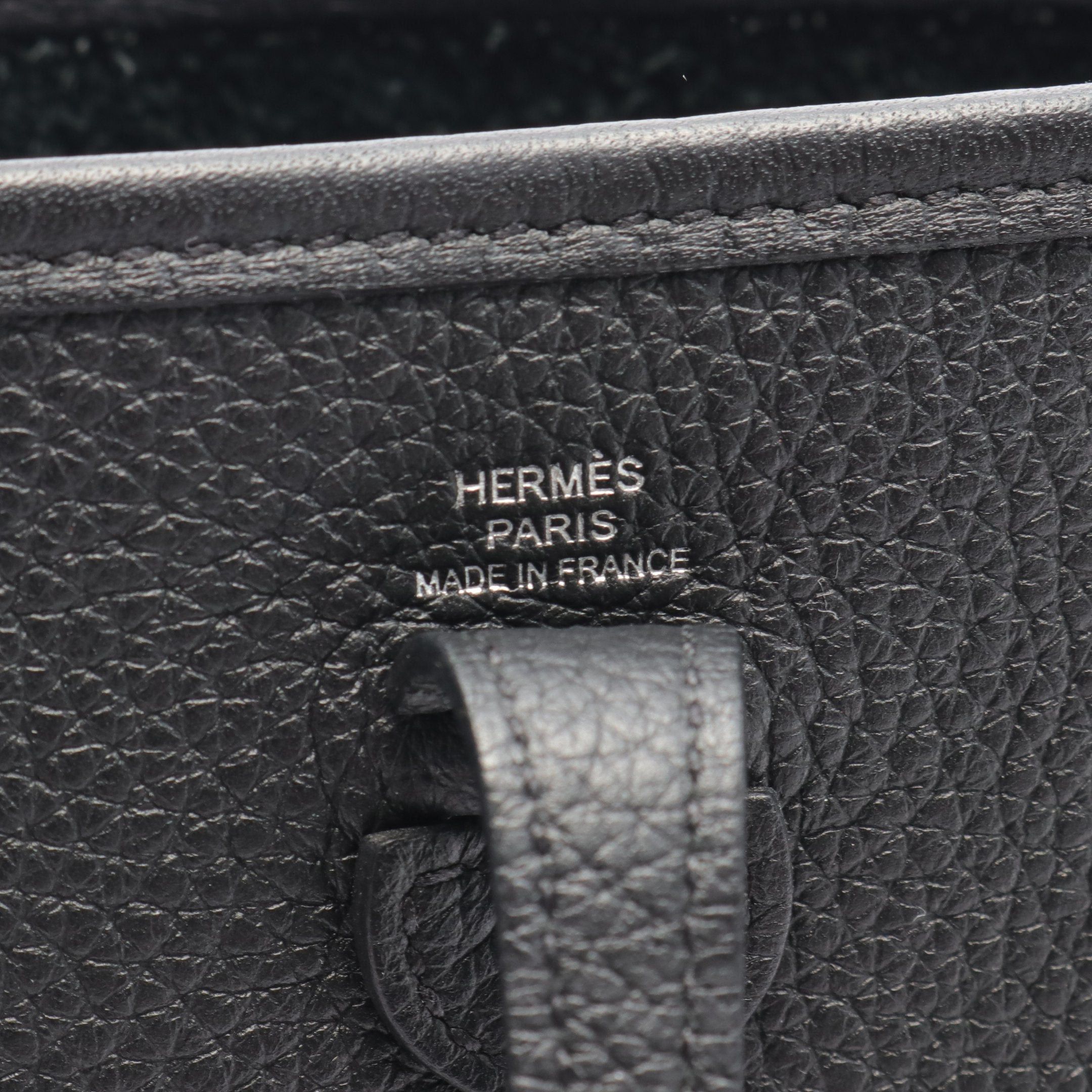 Hermes Hermes Evelyn Tpm Shoulder Bag Clemence Leather Black Silver Hardware Z Stamp Size ONE SIZE - 4 Thumbnail