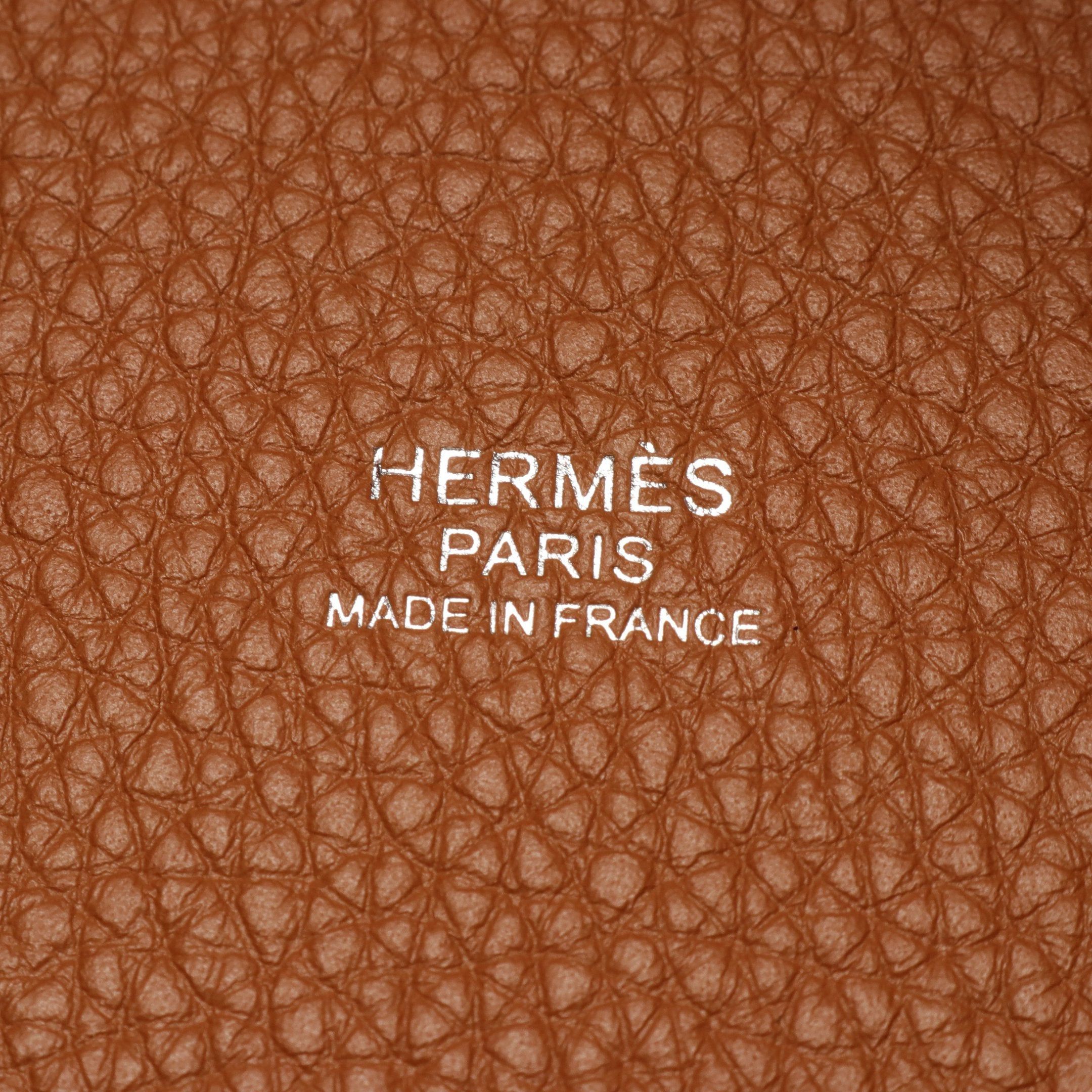 Hermes Hermes Picotan Lock Pm Gold Handbag Clemence Leather Brown Silver Hardware B Stamp Size ONE SIZE - 4 Thumbnail