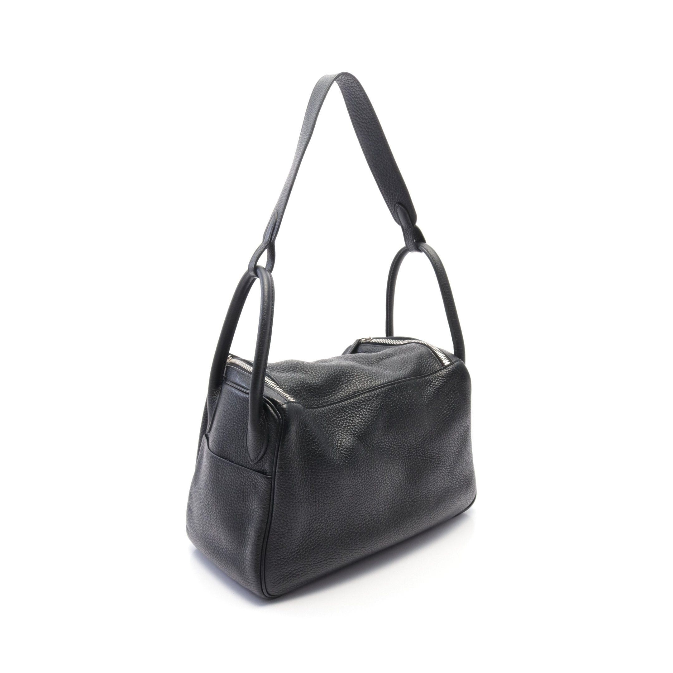 Hermes Hermes Lindy 30 Shoulder Bag Clemence Leather Black Silver Hardware A Stamp Size ONE SIZE - 2 Thumbnail