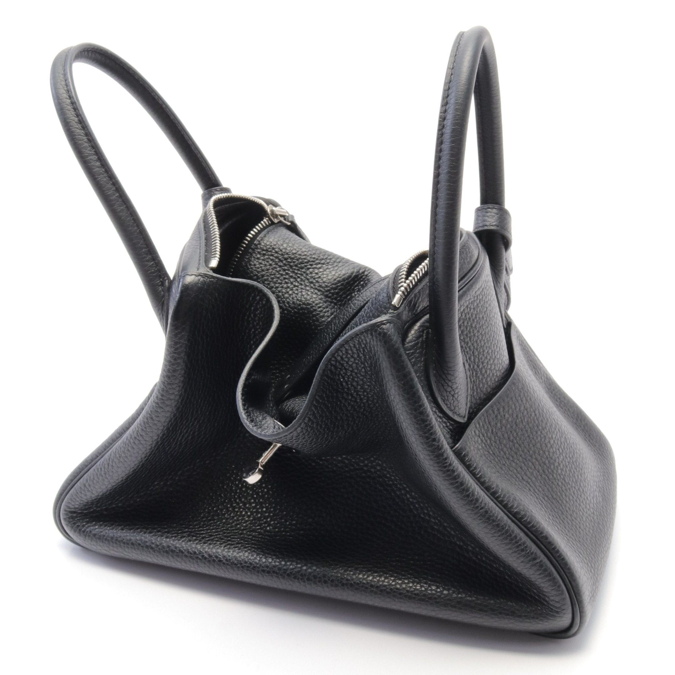 Hermes Hermes Lindy 30 Shoulder Bag Clemence Leather Black Silver Hardware A Stamp Size ONE SIZE - 6 Thumbnail