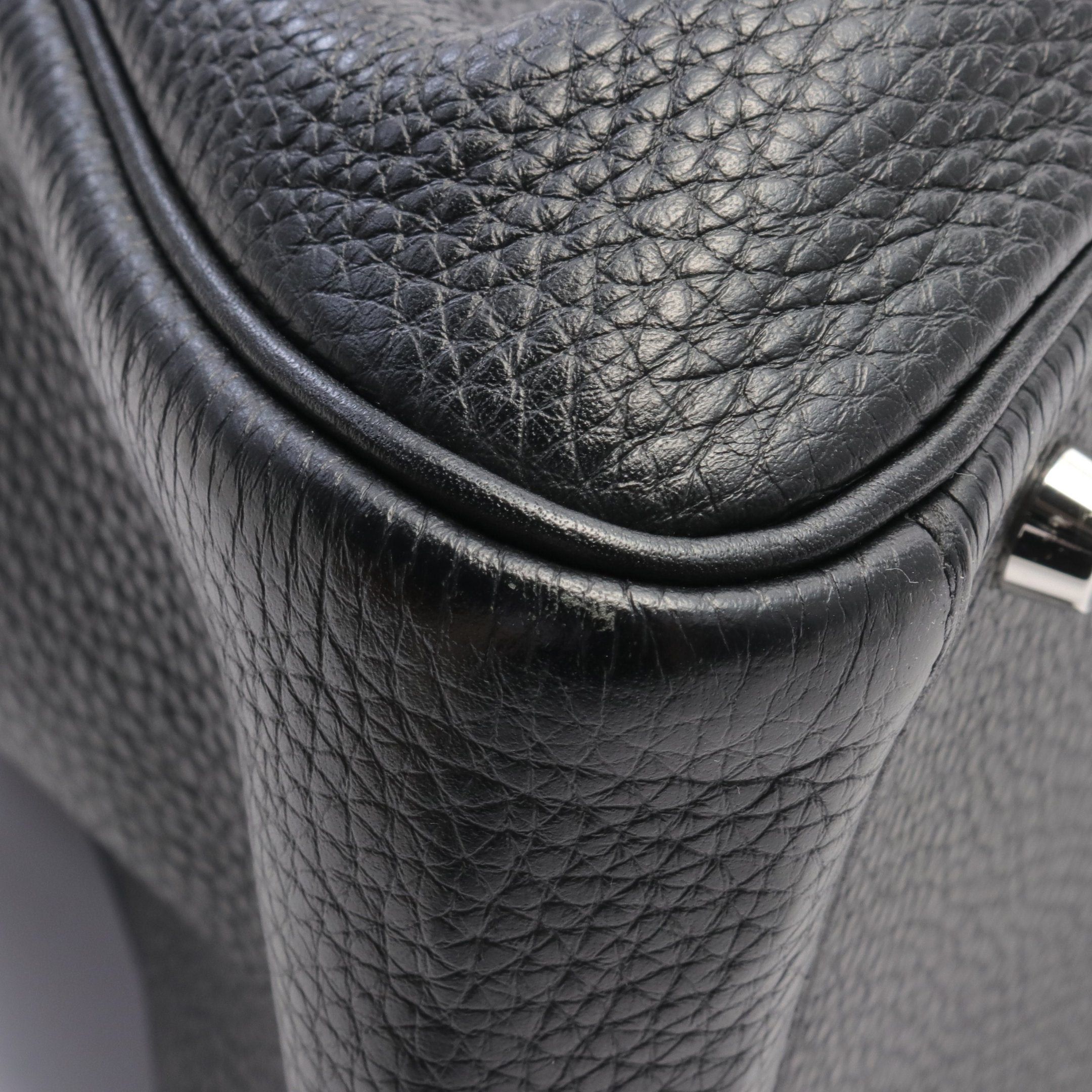 Hermes Hermes Lindy 30 Shoulder Bag Clemence Leather Black Silver Hardware A Stamp Size ONE SIZE - 7 Thumbnail