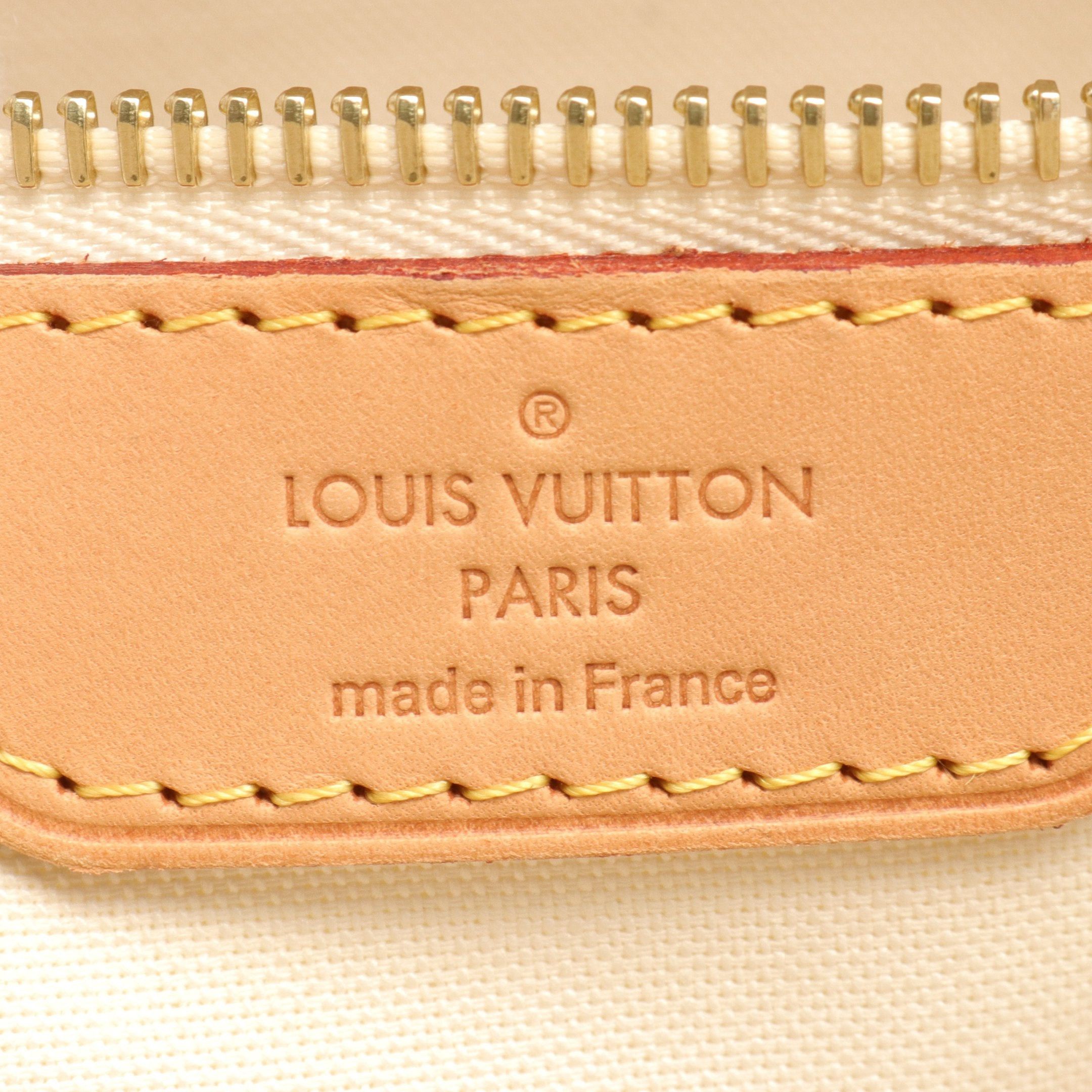 Louis Vuitton Louis Vuitton Plan Soleil Hippopotamus Pm Damier Azur Shoulder Bag Tote Suede Leather White Navy Size ONE SIZE - 4 Thumbnail