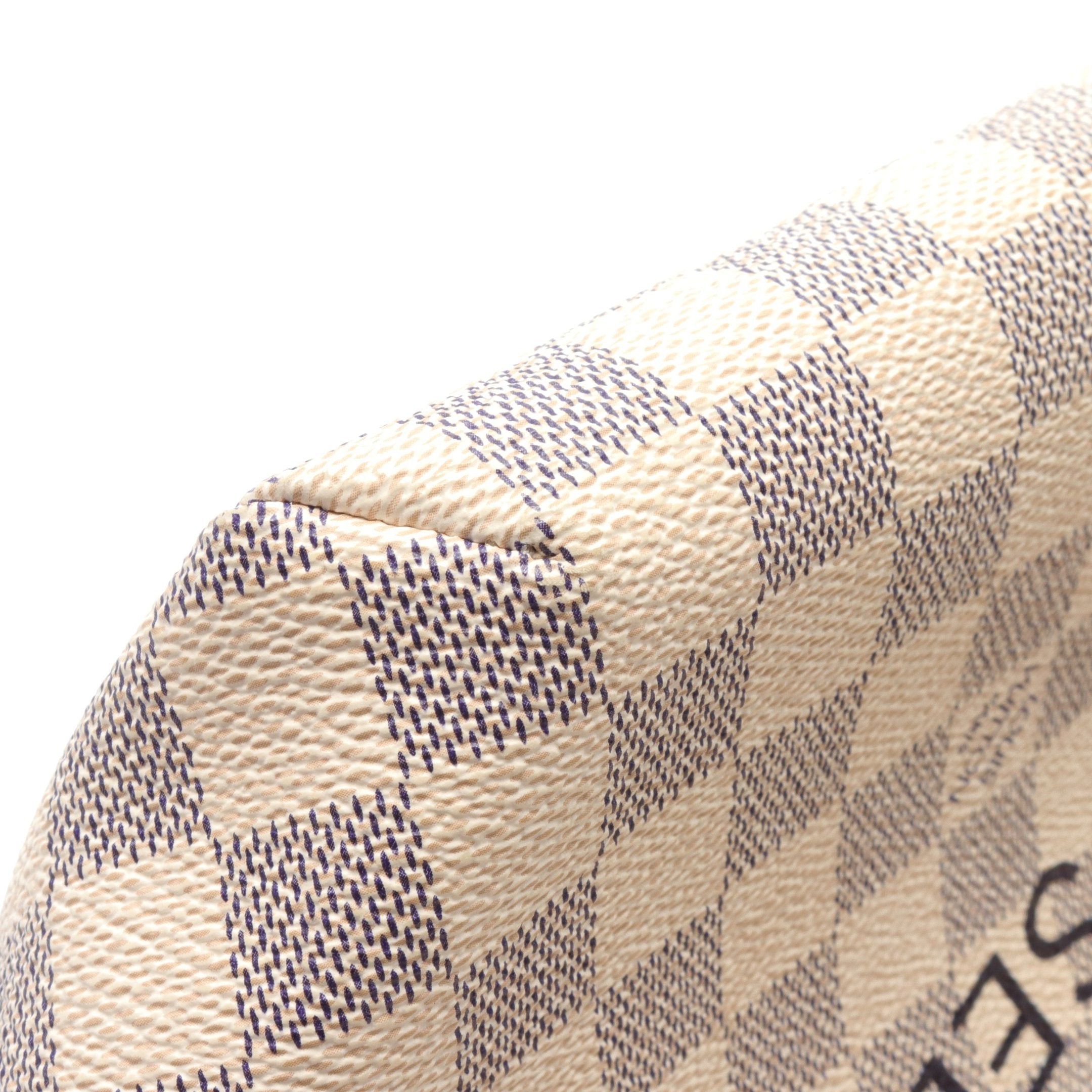 Louis Vuitton Louis Vuitton Plan Soleil Hippopotamus Pm Damier Azur Shoulder Bag Tote Suede Leather White Navy Size ONE SIZE - 7 Thumbnail