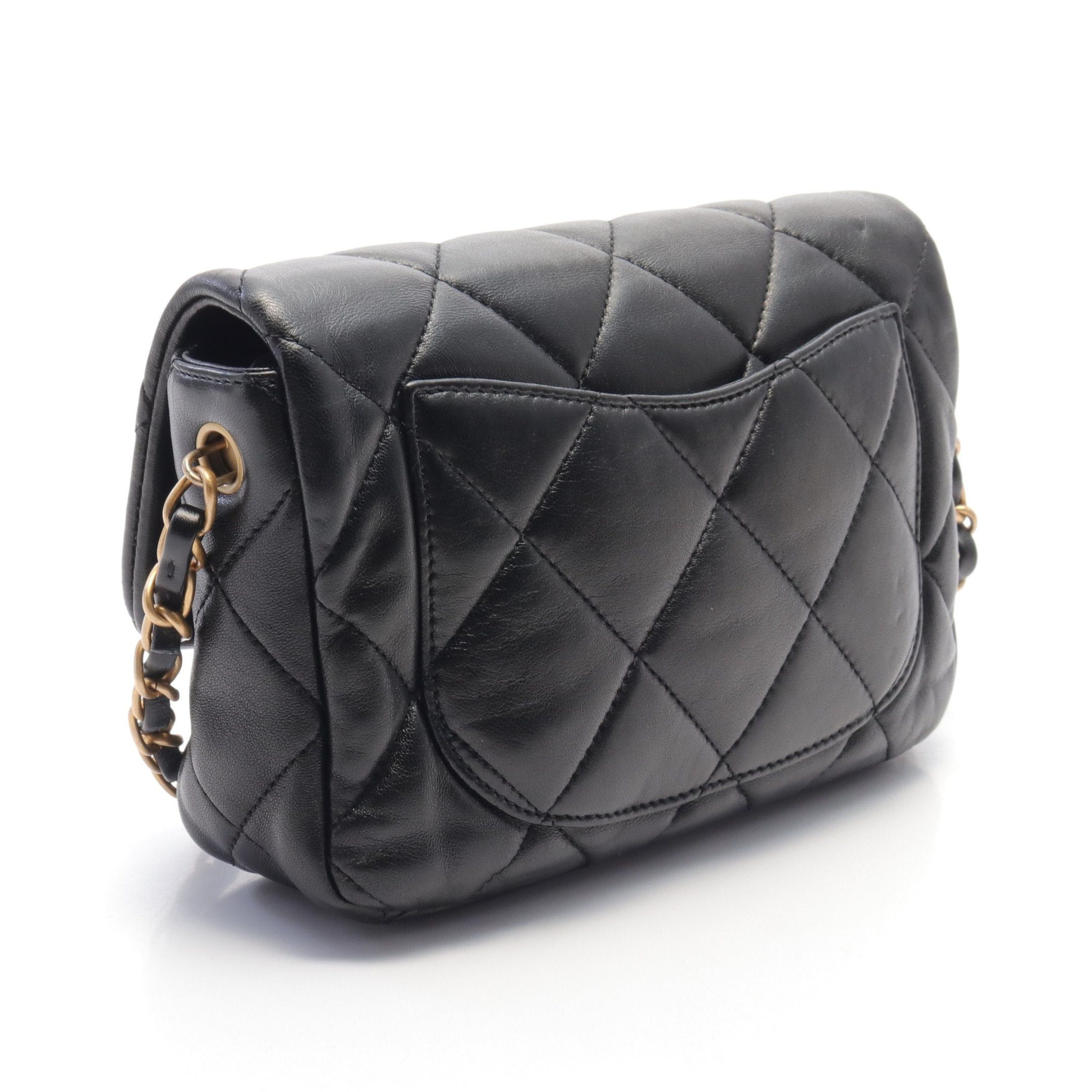 Chanel Chanel Matelasse Heart Lock Chain Shoulder Bag Lambskin Black Gold Hardware Size ONE SIZE - 2 Thumbnail