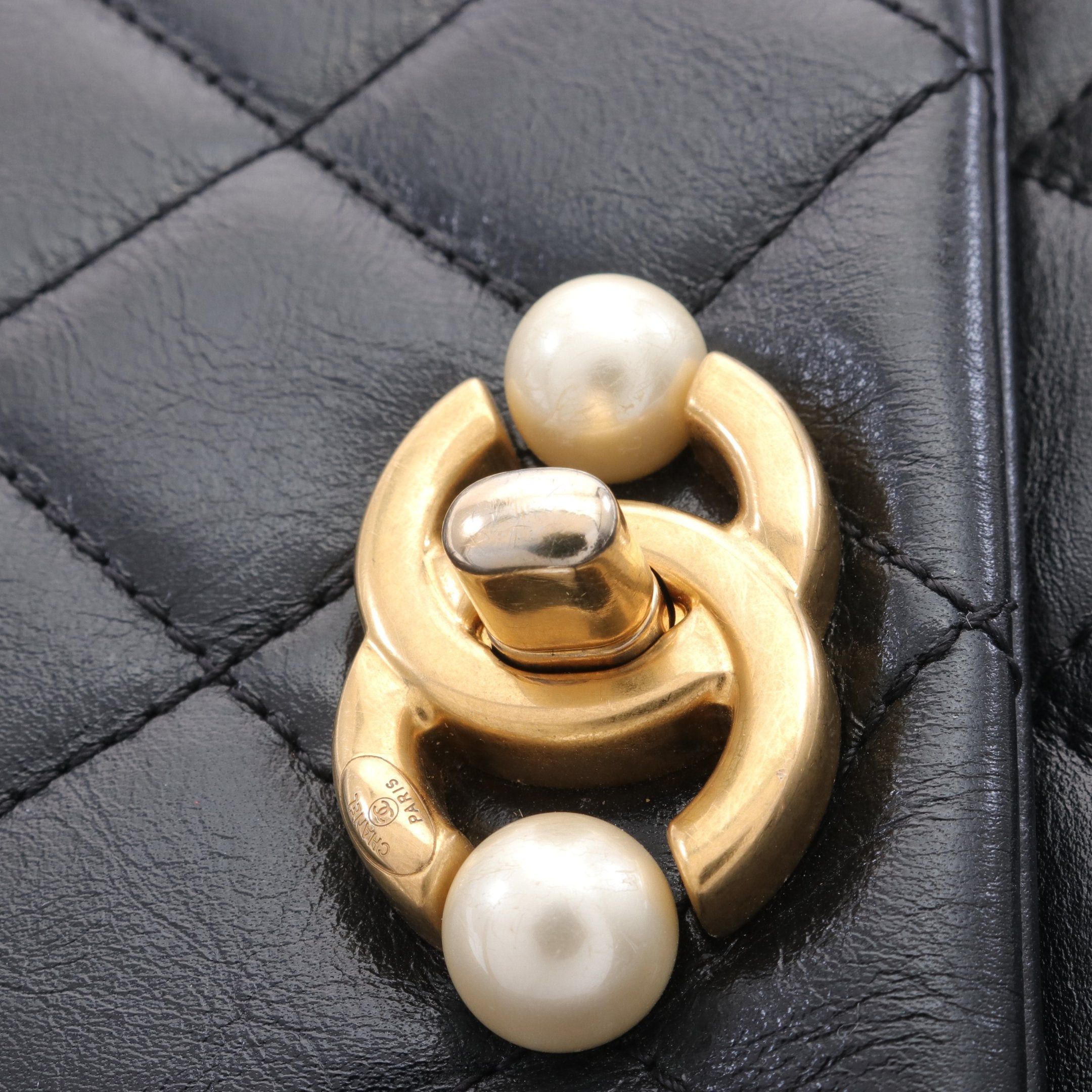 Chanel Chanel Matelasse Chain Shoulder Bag Leather Black Gold Hardware Size ONE SIZE - 7 Thumbnail